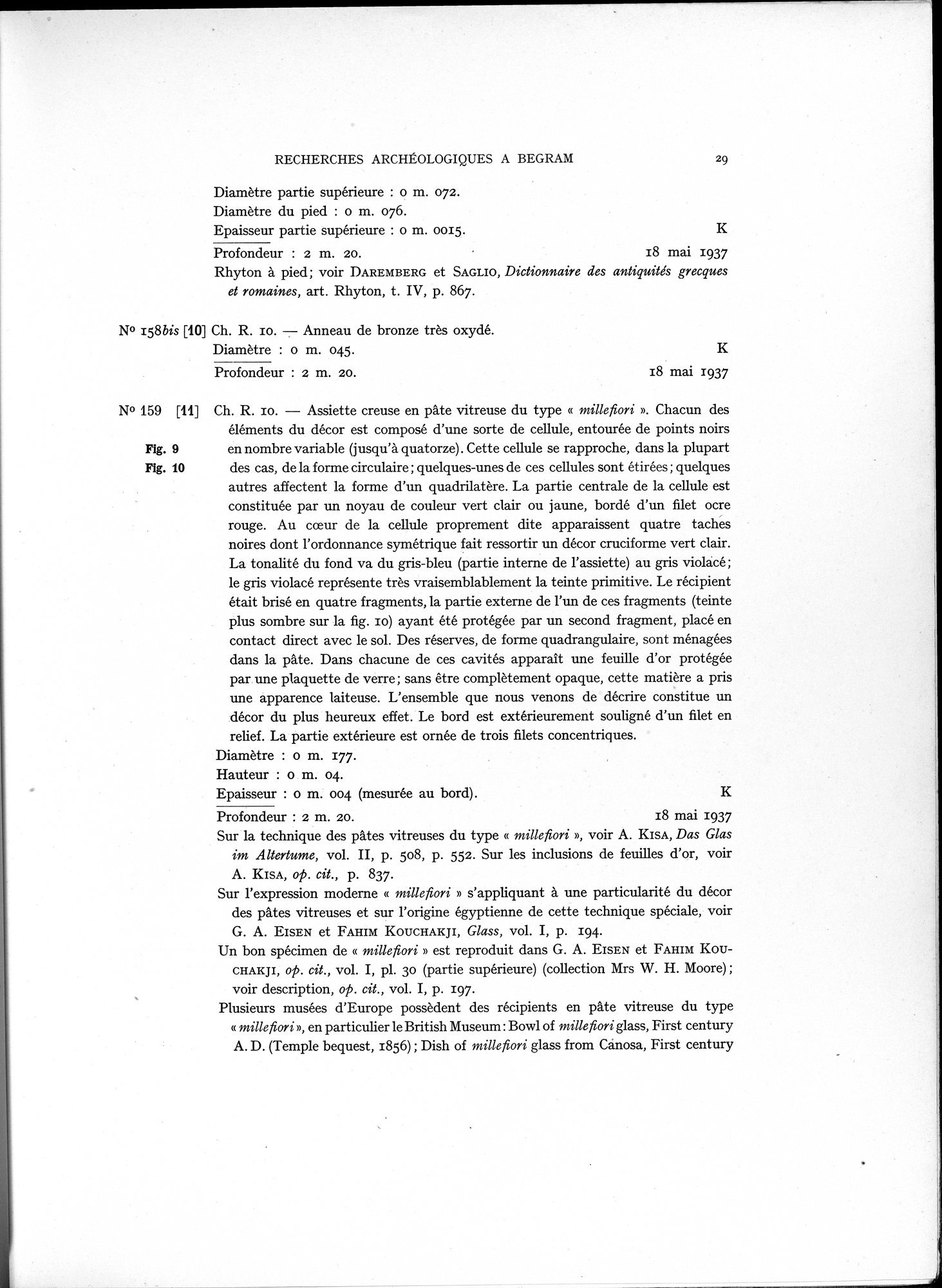 Recherches Archéologiques à Begram : vol.1 / 37 ページ（白黒高解像度画像）