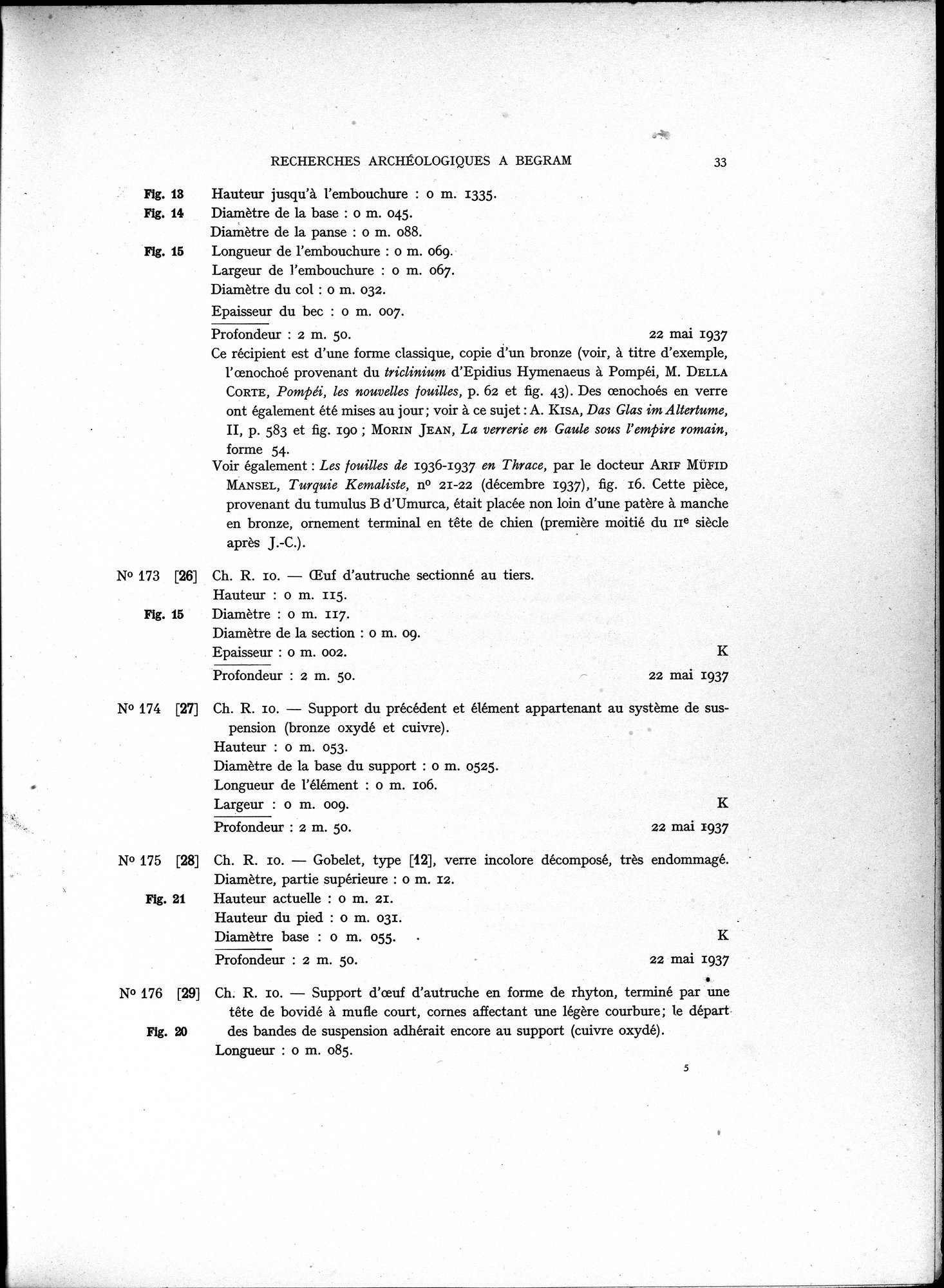 Recherches Archéologiques à Begram : vol.1 / Page 41 (Grayscale High Resolution Image)