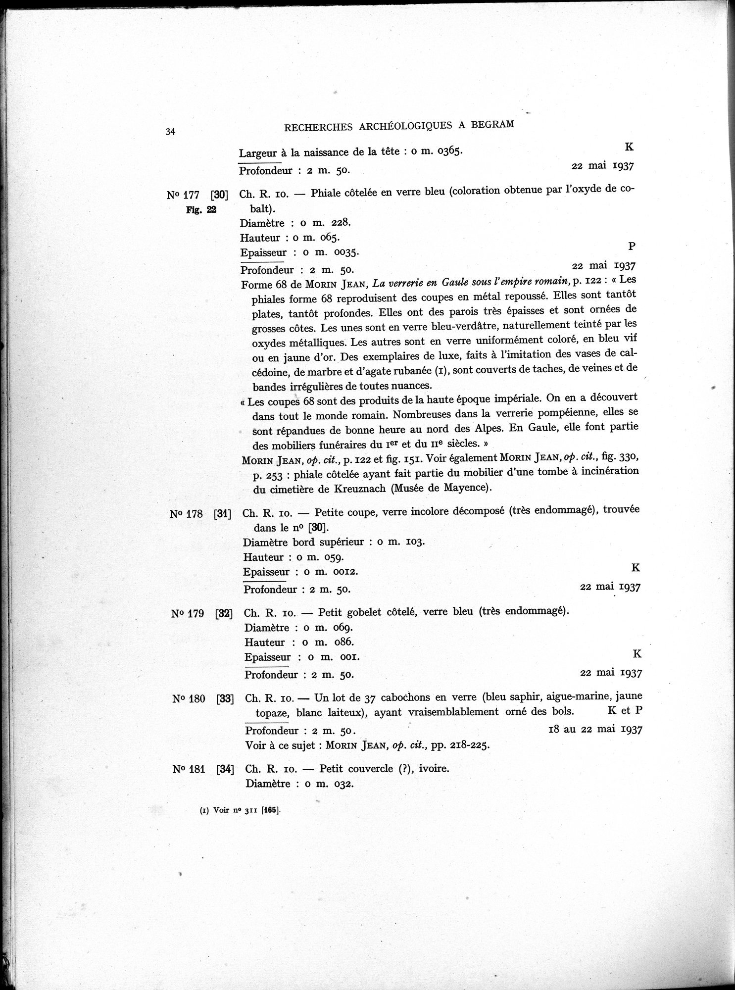Recherches Archéologiques à Begram : vol.1 / Page 42 (Grayscale High Resolution Image)