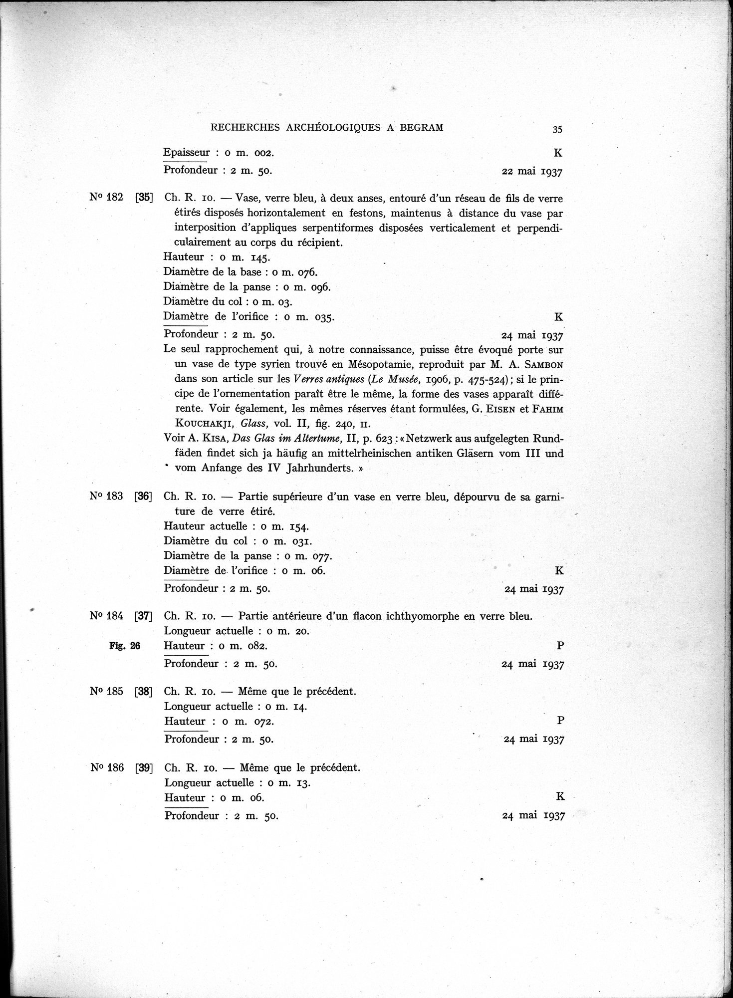 Recherches Archéologiques à Begram : vol.1 / 43 ページ（白黒高解像度画像）