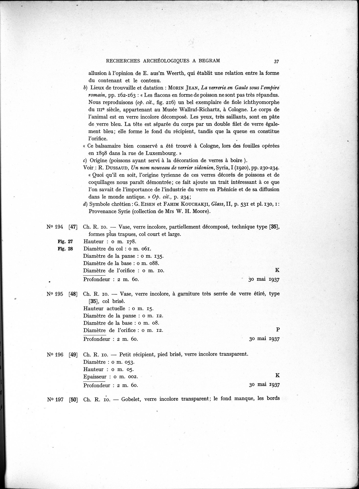 Recherches Archéologiques à Begram : vol.1 / Page 45 (Grayscale High Resolution Image)