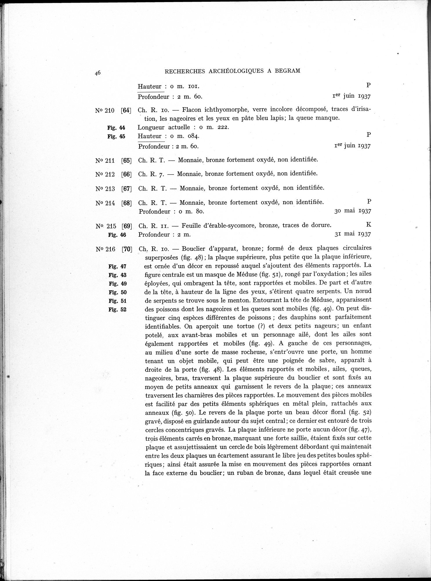 Recherches Archéologiques à Begram : vol.1 / 54 ページ（白黒高解像度画像）