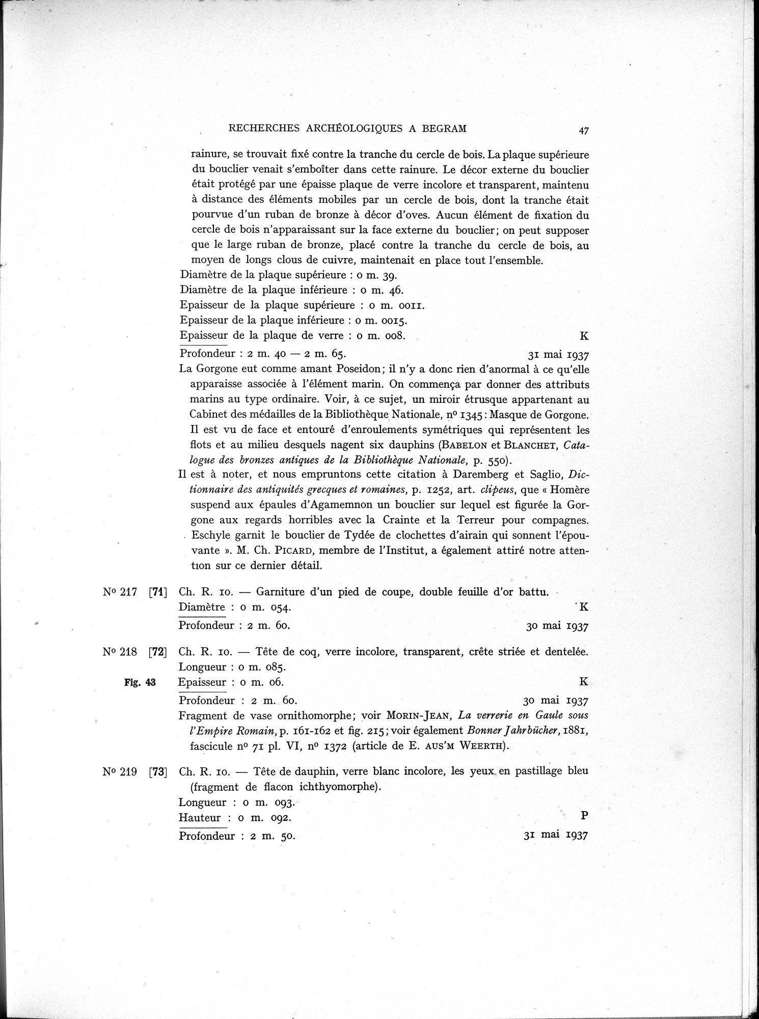 Recherches Archéologiques à Begram : vol.1 / Page 55 (Grayscale High Resolution Image)