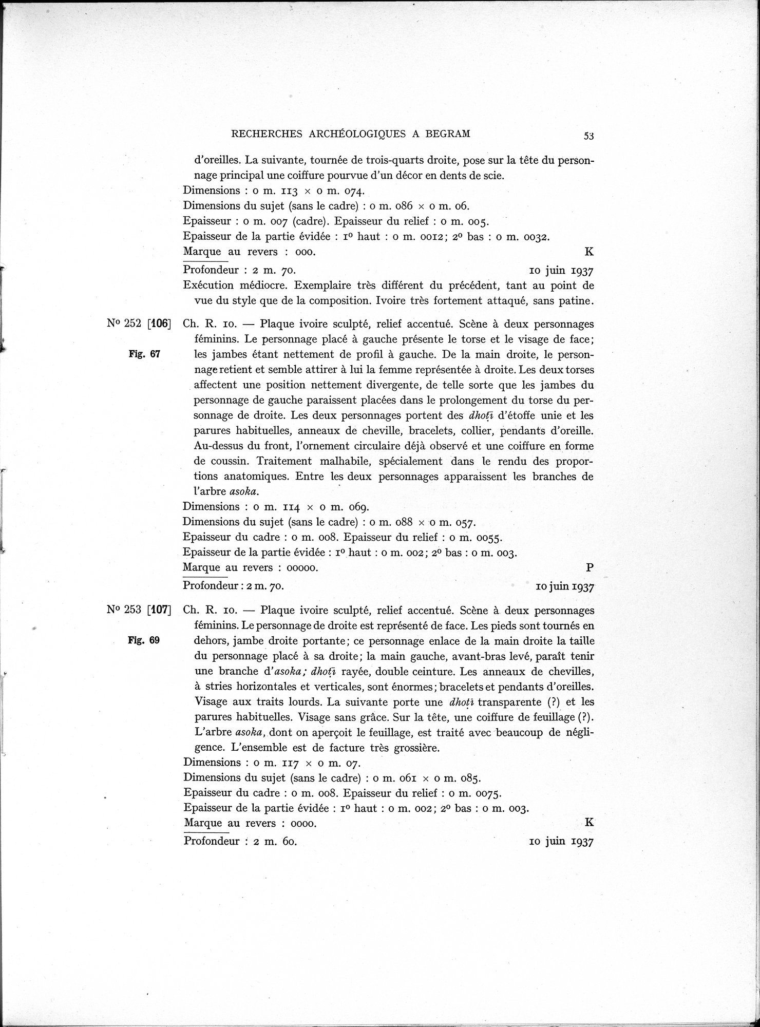 Recherches Archéologiques à Begram : vol.1 / Page 61 (Grayscale High Resolution Image)