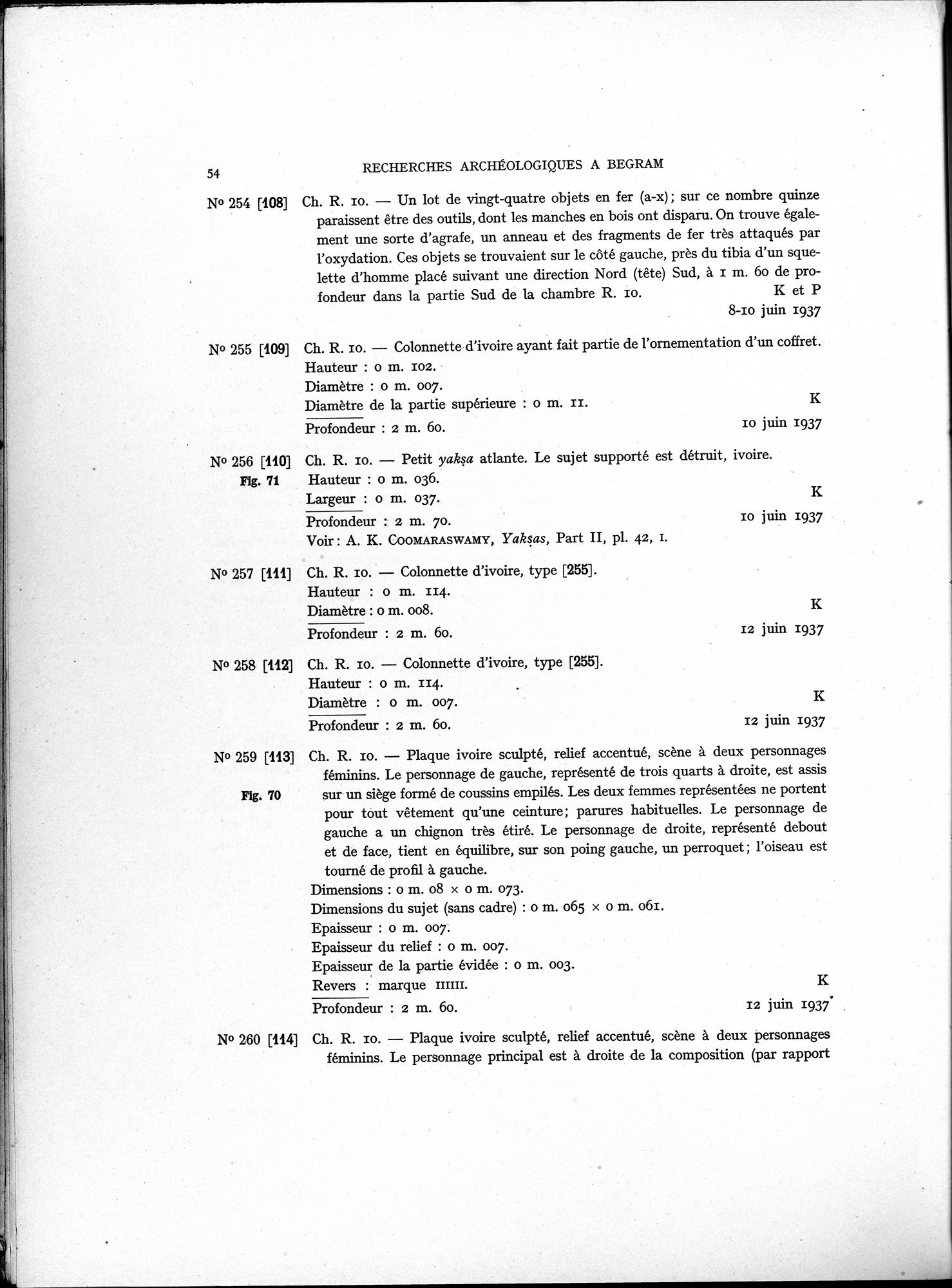 Recherches Archéologiques à Begram : vol.1 / 62 ページ（白黒高解像度画像）