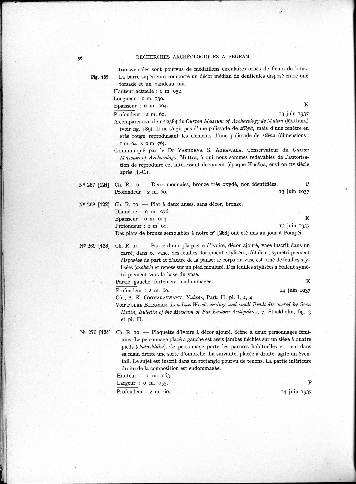 Recherches Archéologiques à Begram : vol.1 / 64 ページ（白黒高解像度画像）