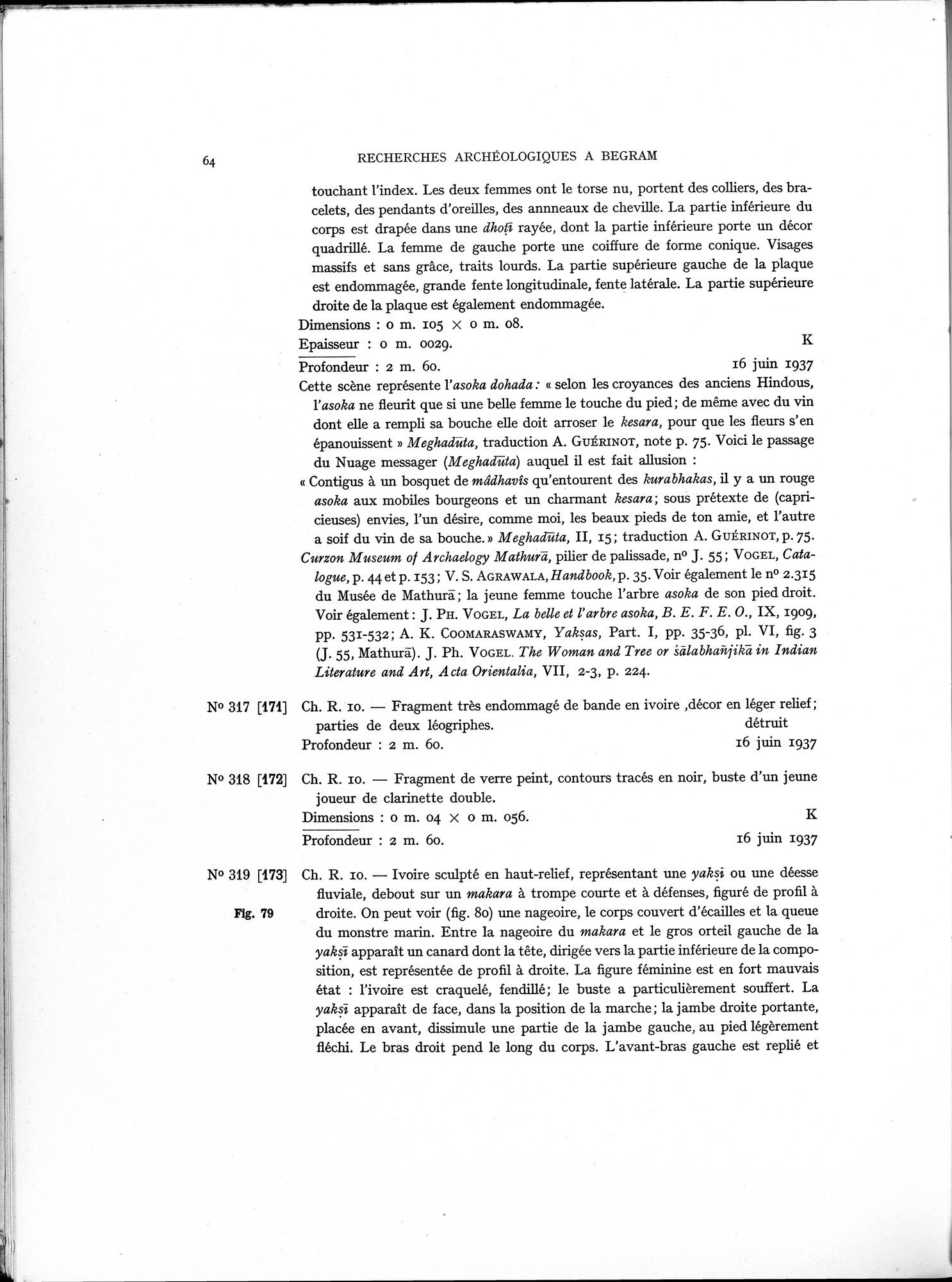 Recherches Archéologiques à Begram : vol.1 / 72 ページ（白黒高解像度画像）