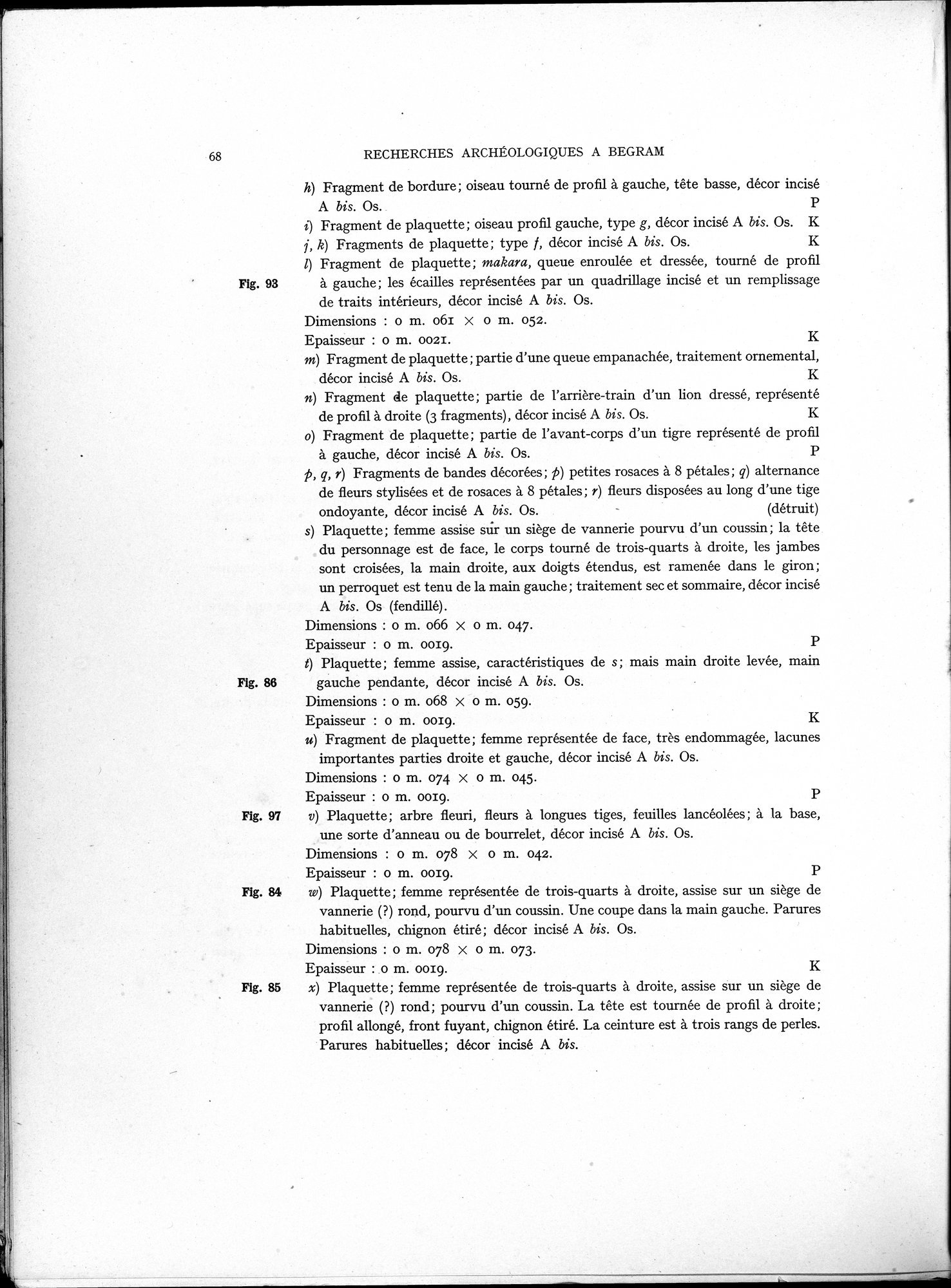 Recherches Archéologiques à Begram : vol.1 / 76 ページ（白黒高解像度画像）