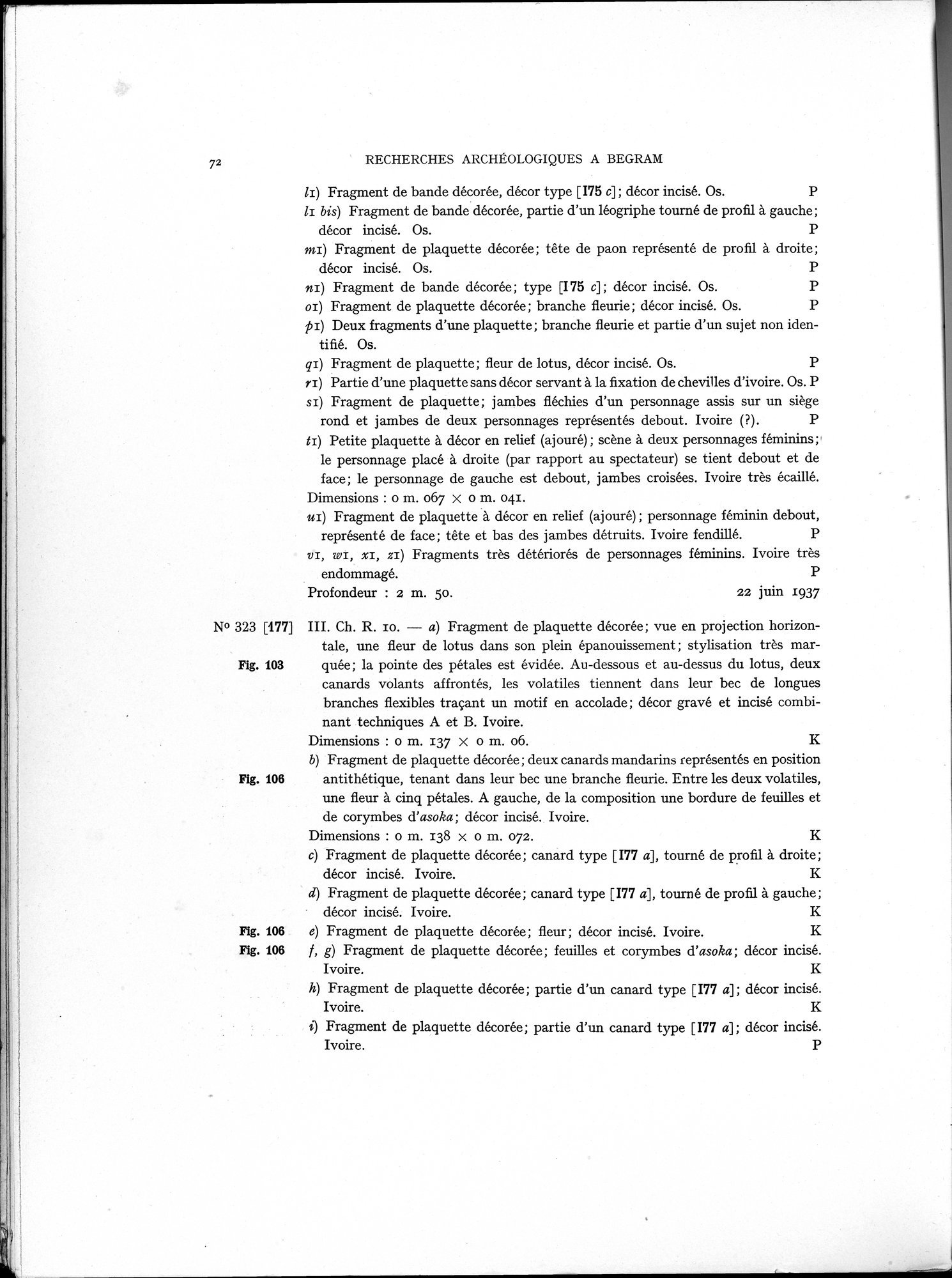 Recherches Archéologiques à Begram : vol.1 / Page 80 (Grayscale High Resolution Image)