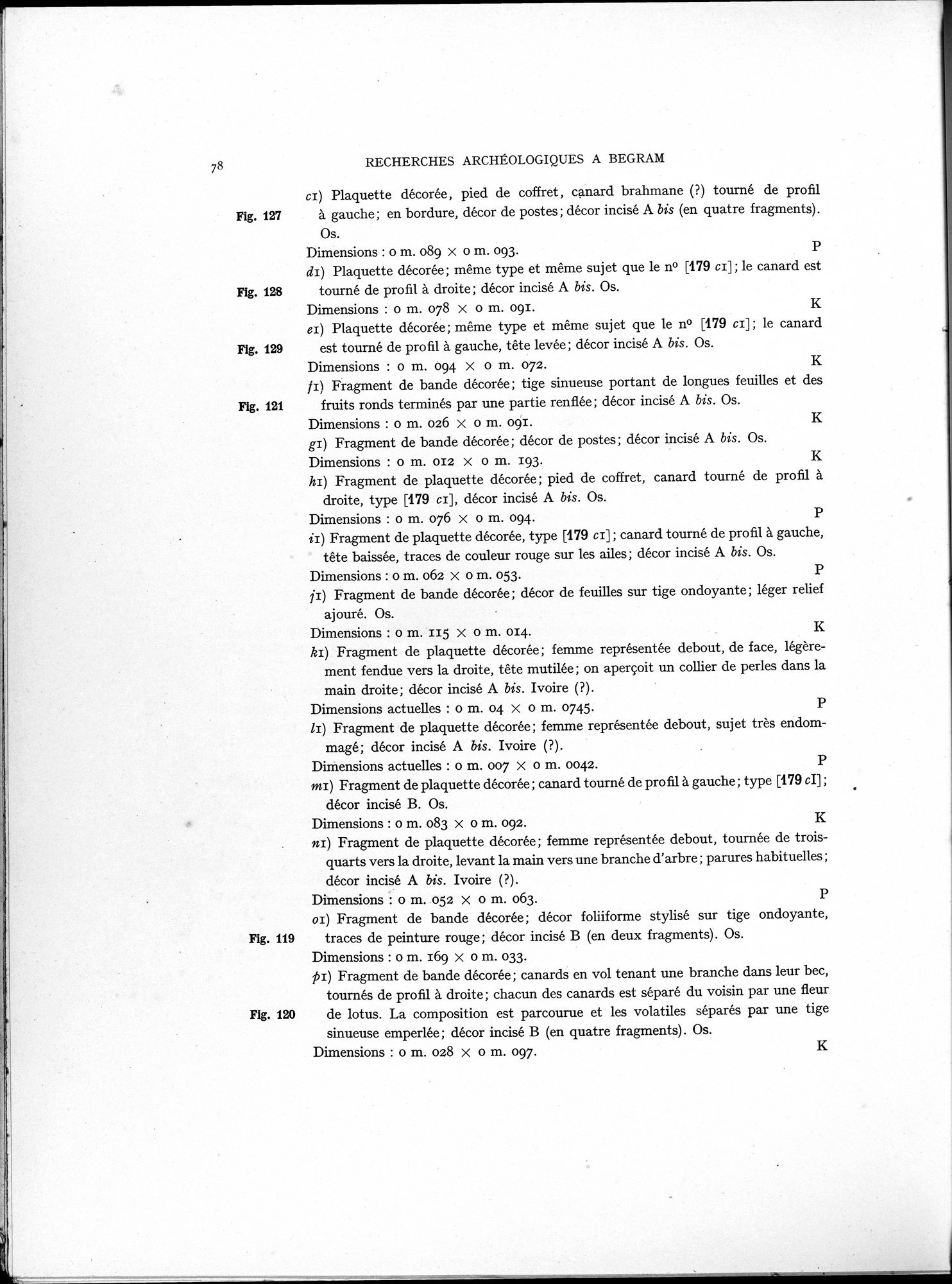 Recherches Archéologiques à Begram : vol.1 / Page 86 (Grayscale High Resolution Image)