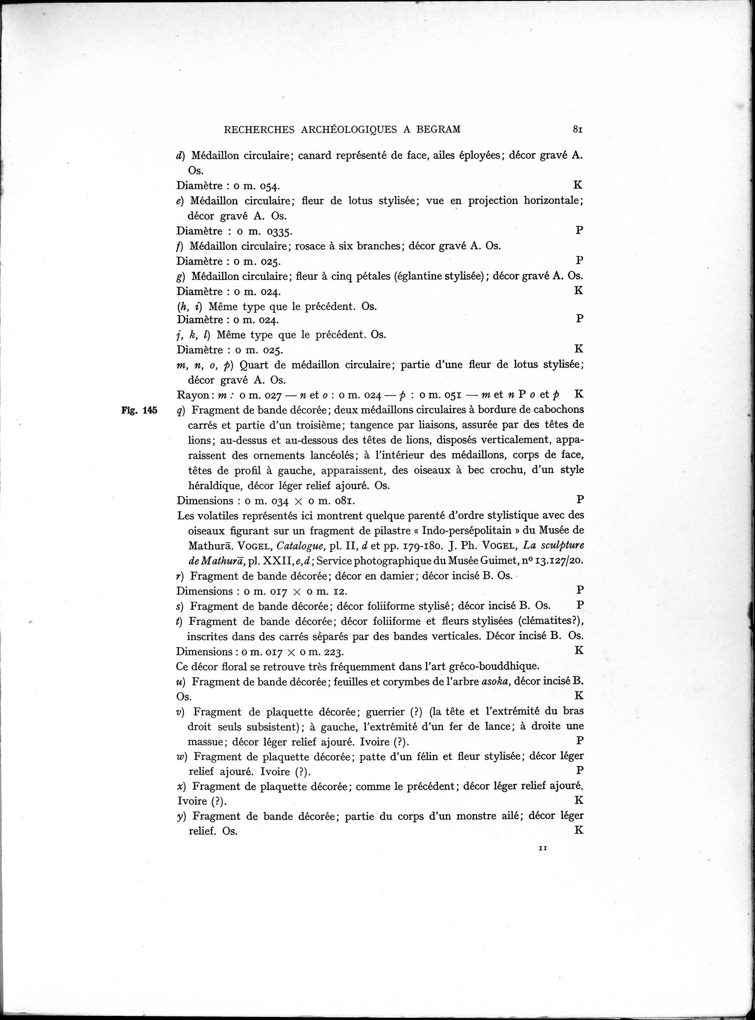 Recherches Archéologiques à Begram : vol.1 / 89 ページ（白黒高解像度画像）