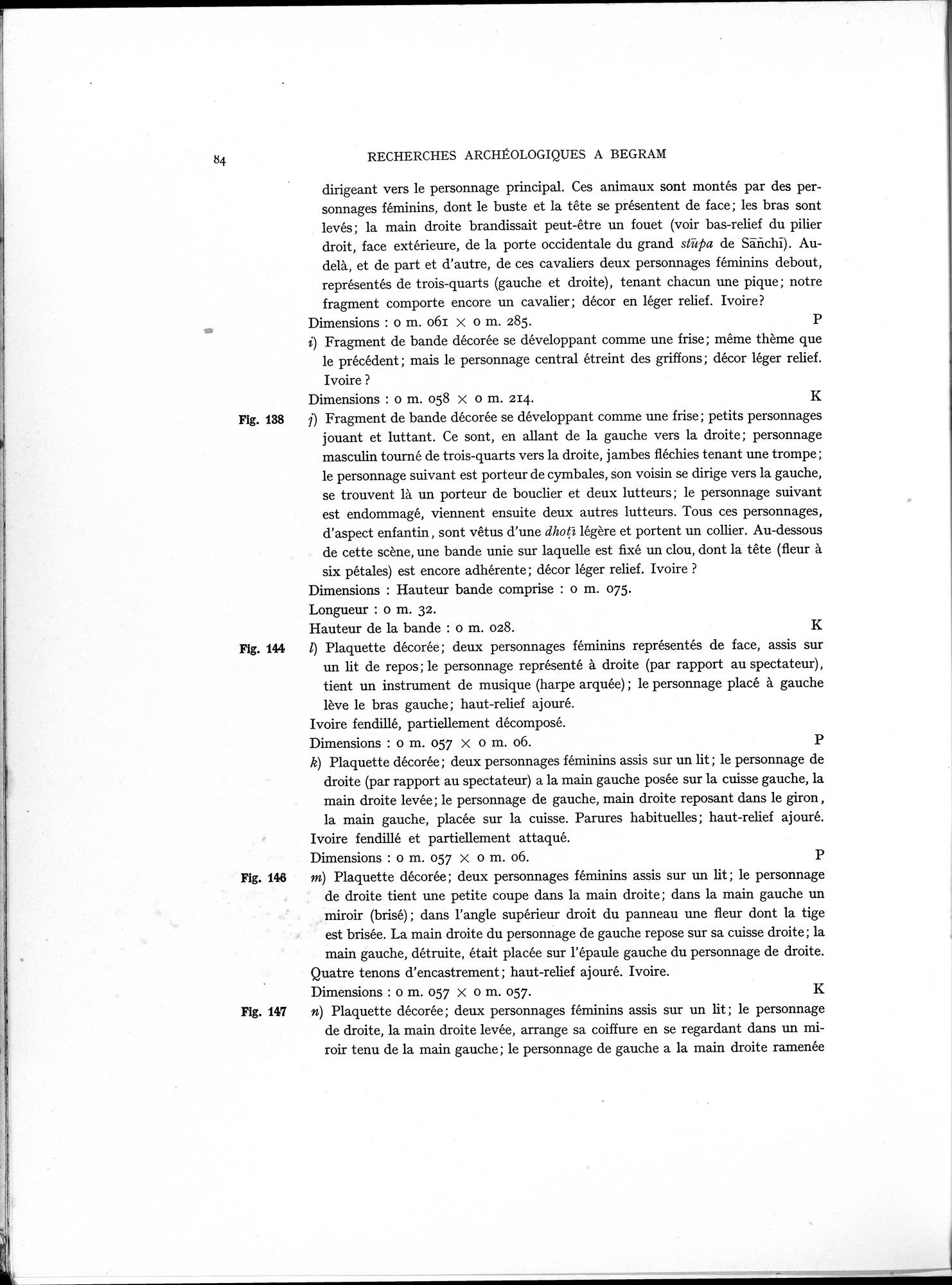 Recherches Archéologiques à Begram : vol.1 / 92 ページ（白黒高解像度画像）