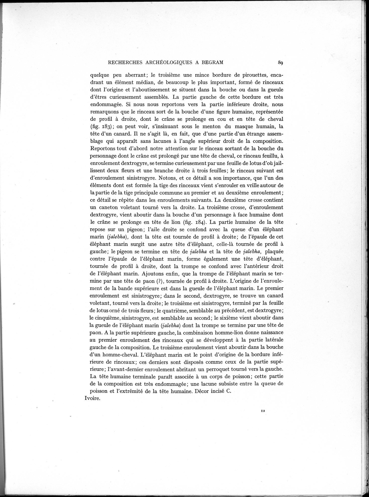 Recherches Archéologiques à Begram : vol.1 / 97 ページ（白黒高解像度画像）