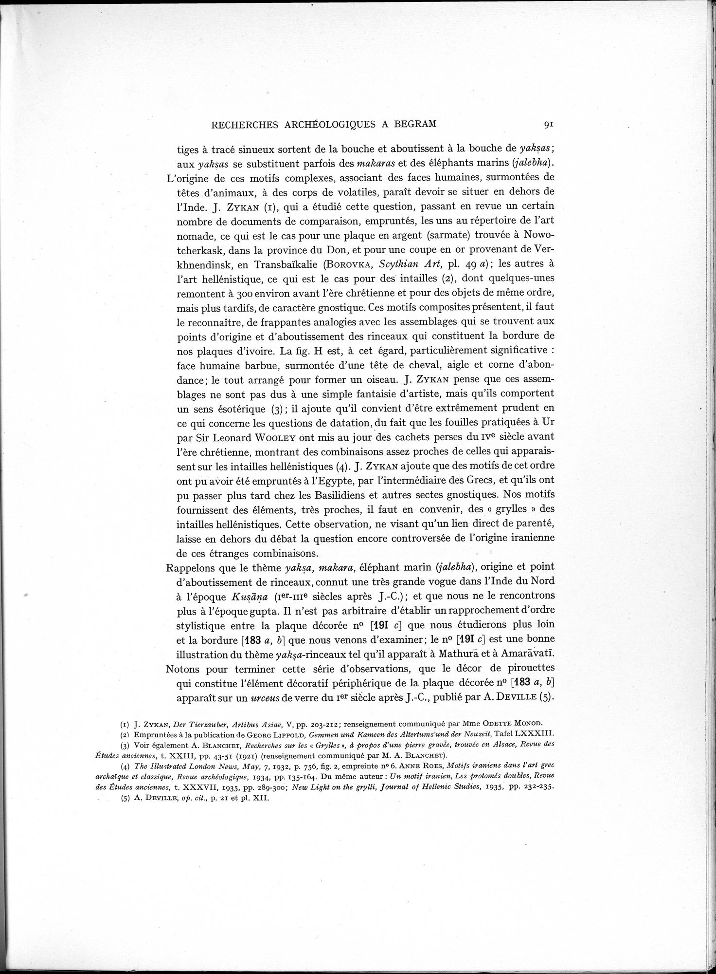 Recherches Archéologiques à Begram : vol.1 / 99 ページ（白黒高解像度画像）