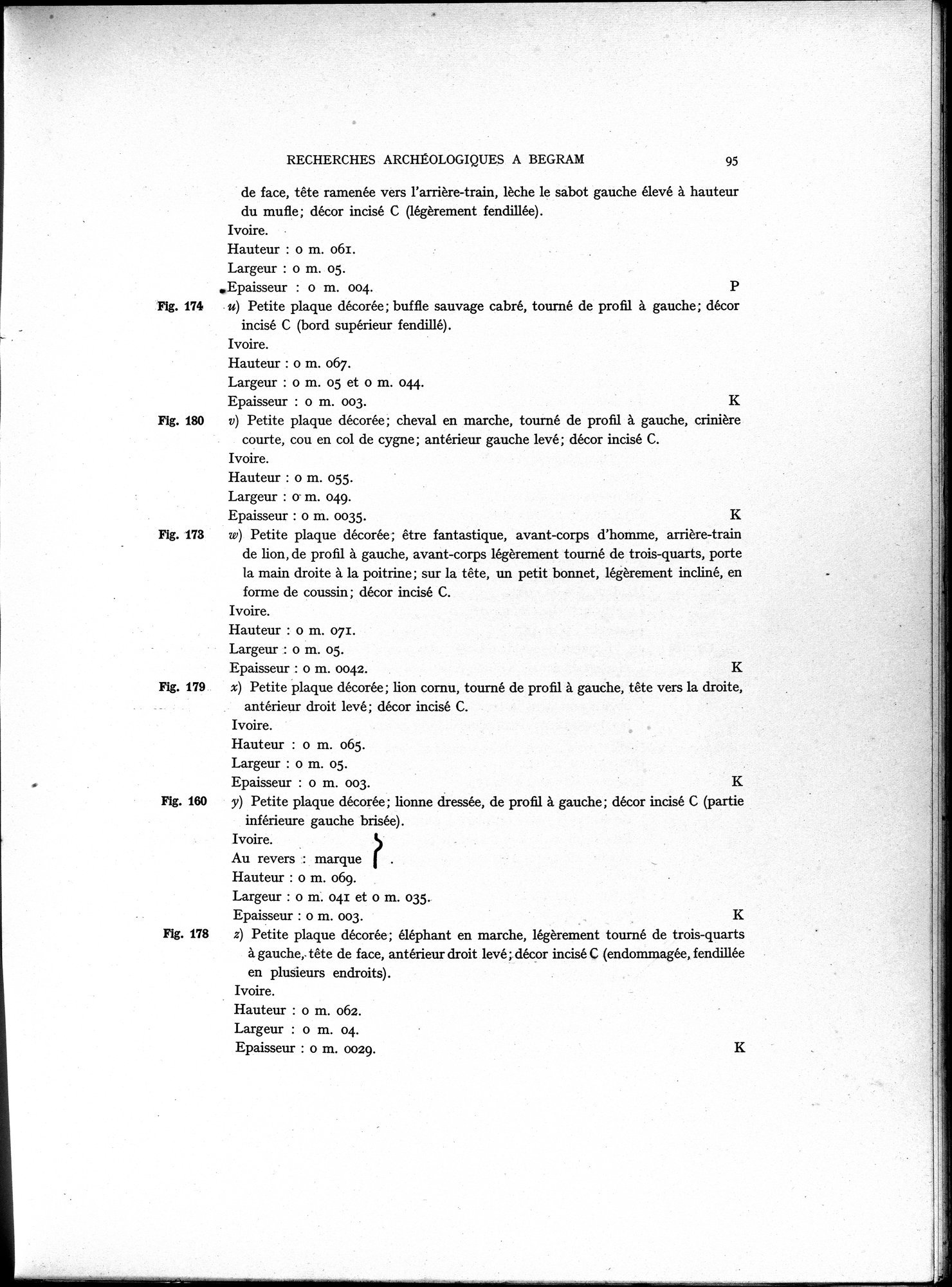 Recherches Archéologiques à Begram : vol.1 / 103 ページ（白黒高解像度画像）