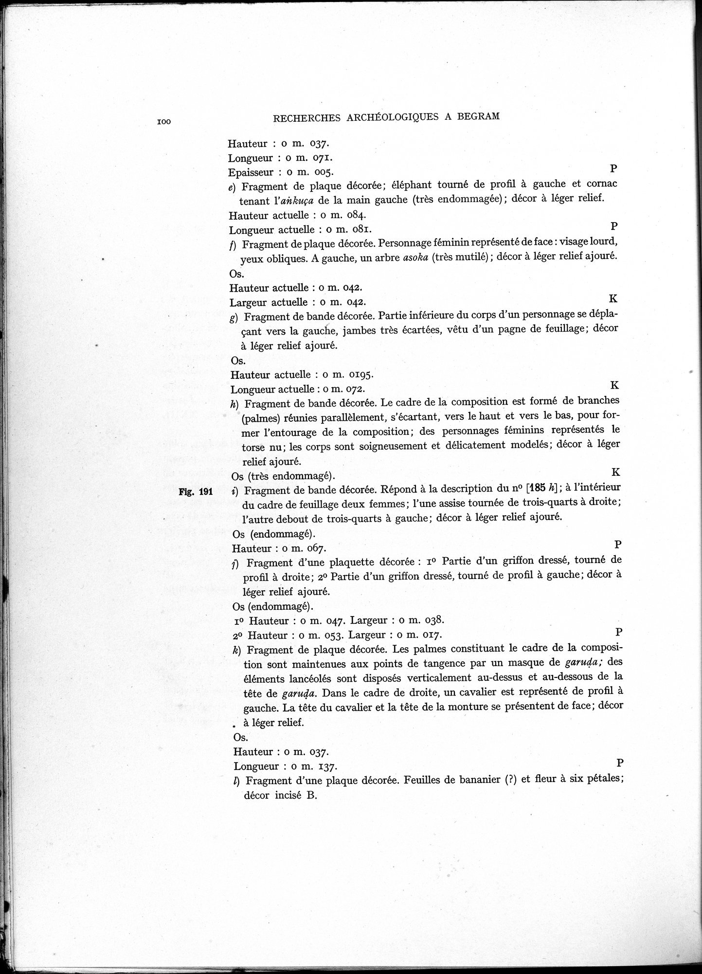 Recherches Archéologiques à Begram : vol.1 / 108 ページ（白黒高解像度画像）