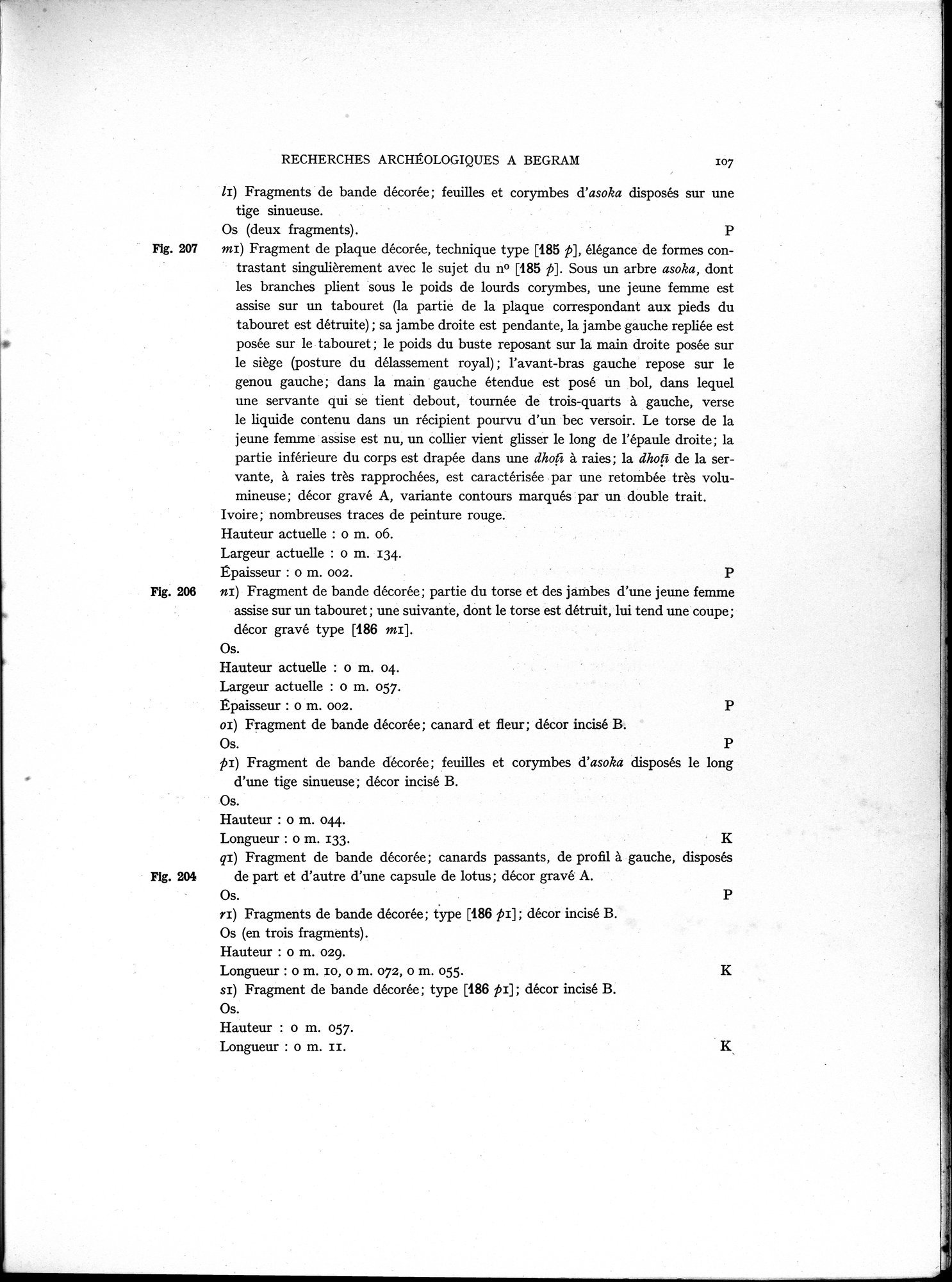 Recherches Archéologiques à Begram : vol.1 / 115 ページ（白黒高解像度画像）