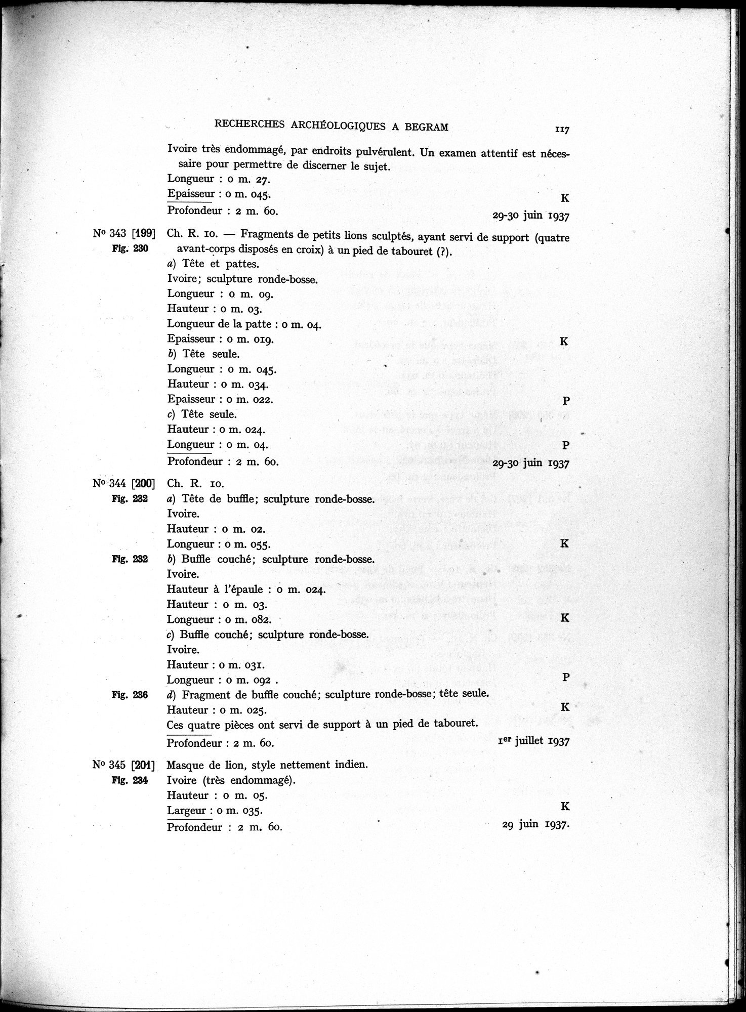 Recherches Archéologiques à Begram : vol.1 / Page 125 (Grayscale High Resolution Image)