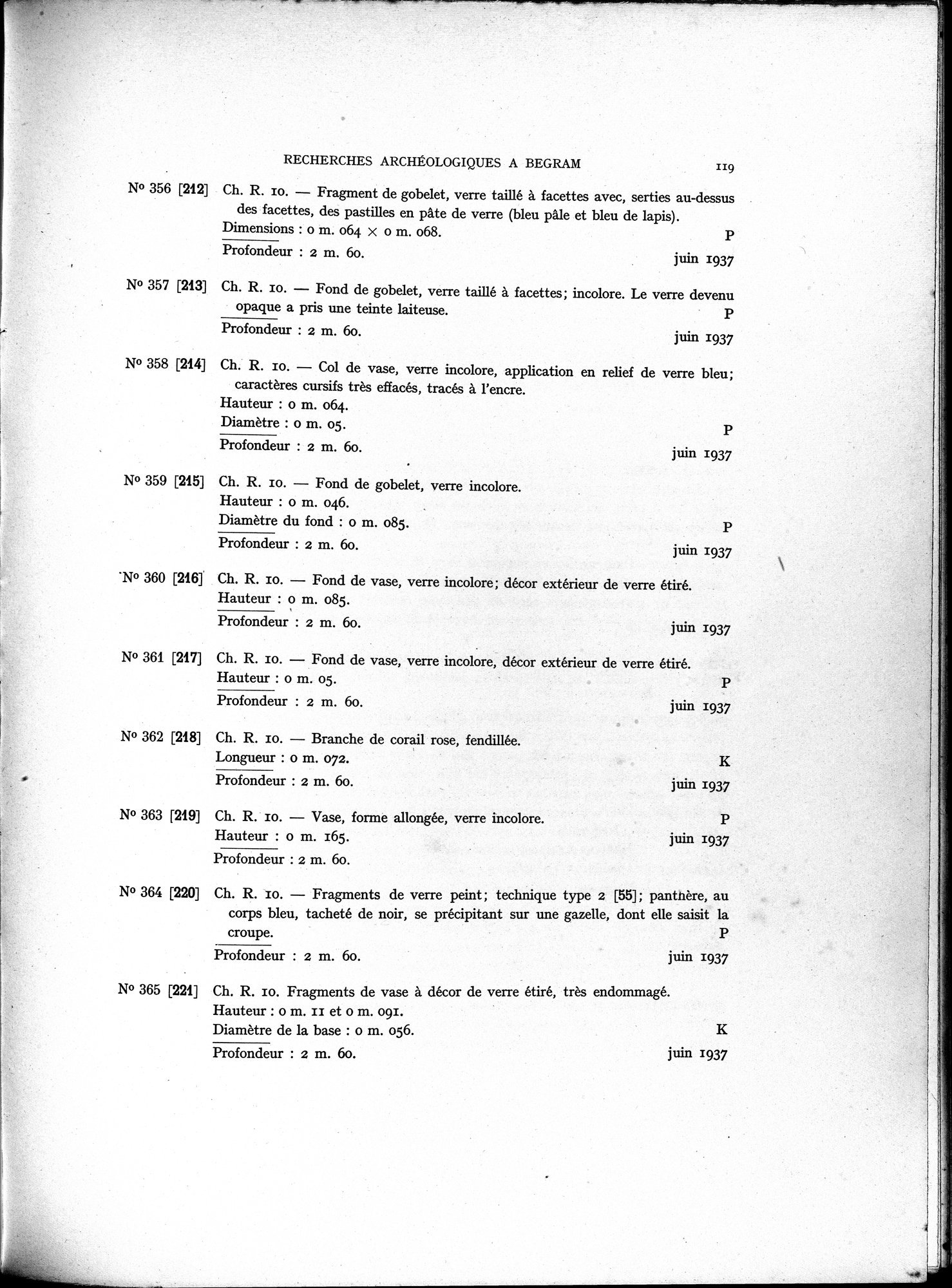 Recherches Archéologiques à Begram : vol.1 / 127 ページ（白黒高解像度画像）