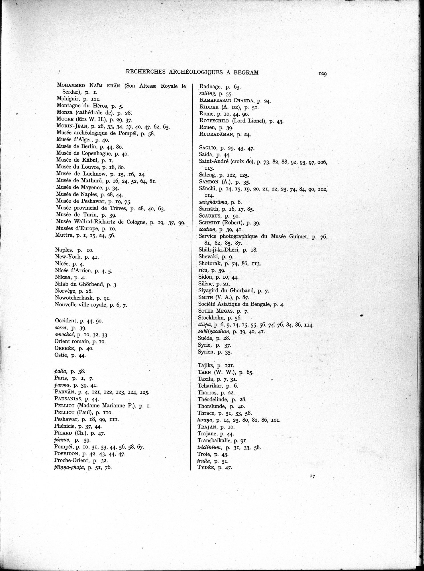Recherches Archéologiques à Begram : vol.1 / 137 ページ（白黒高解像度画像）