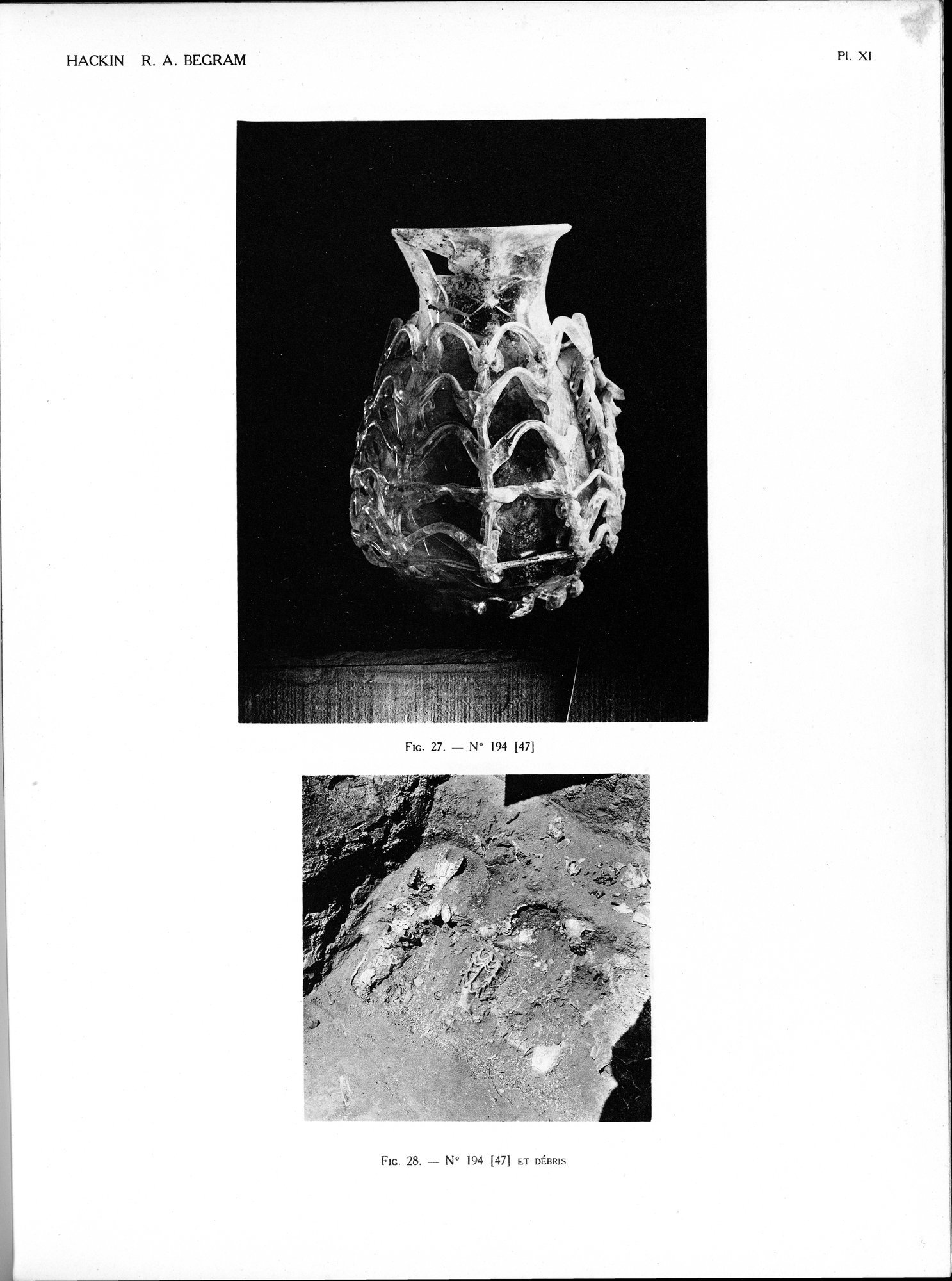Recherches Archéologiques à Begram : vol.2 / Page 27 (Grayscale High Resolution Image)