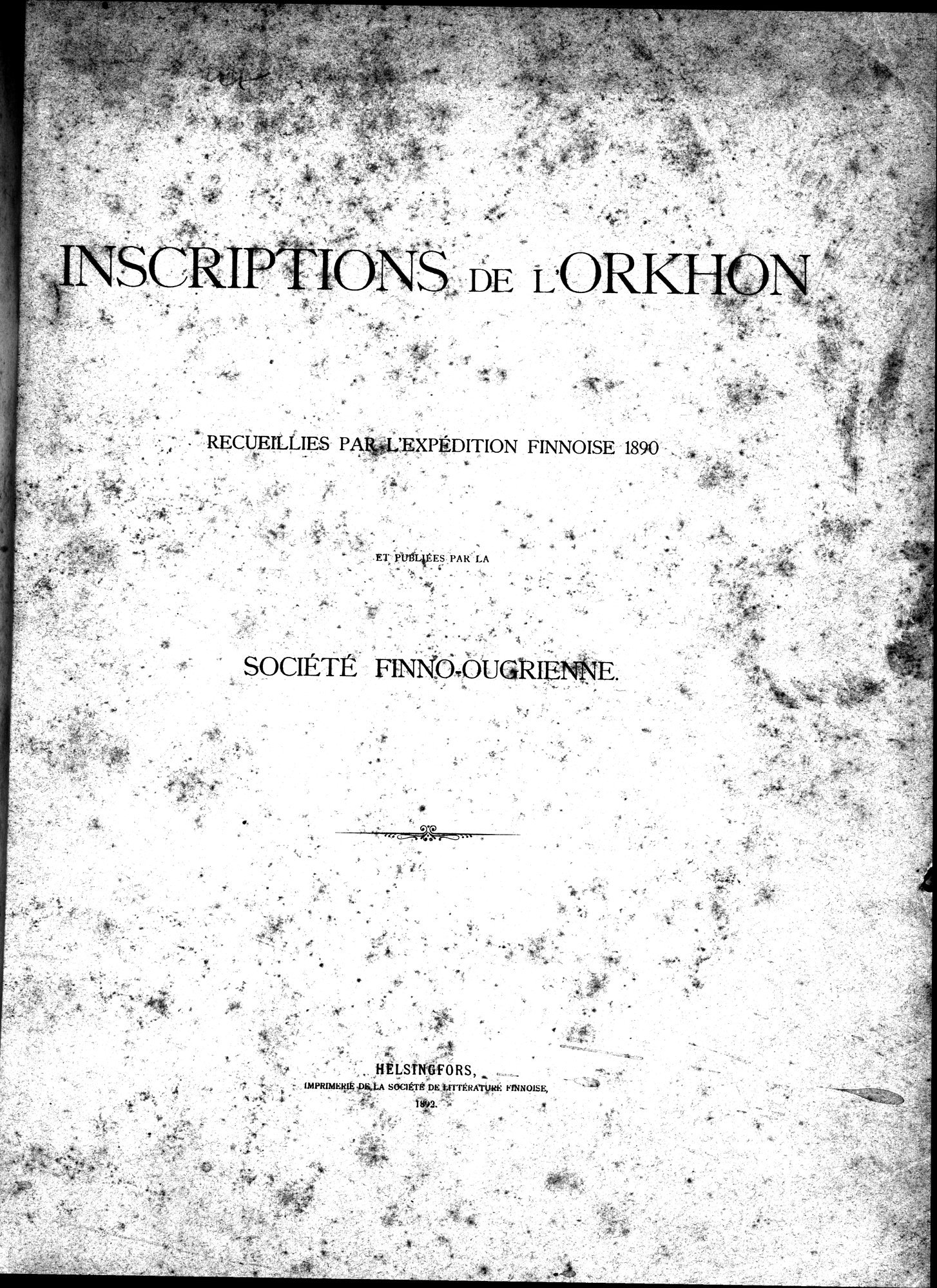 Inscriptions de l'Orkhon : vol.1 / Page 7 (Grayscale High Resolution Image)