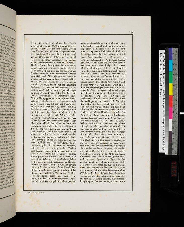 Die Teufel des Avesta und Ihre Beziehungen zur Ikonographie des Buddhismus Zentral-Asiens : vol.1 / Page 149 (Color Image)