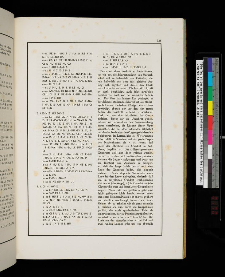Die Teufel des Avesta und Ihre Beziehungen zur Ikonographie des Buddhismus Zentral-Asiens : vol.1 / 339 ページ（カラー画像）