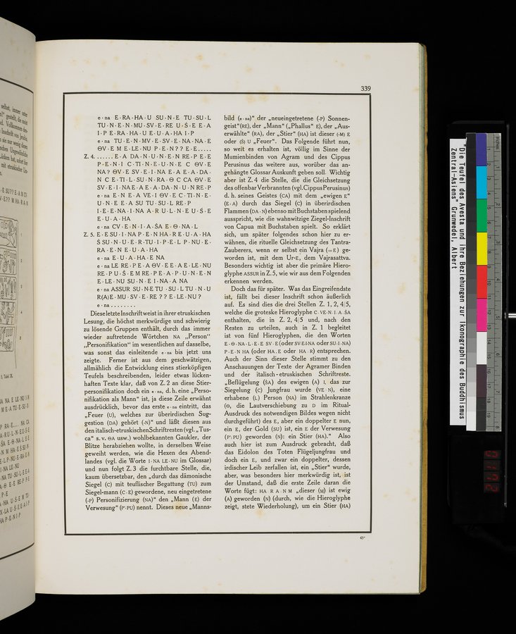 Die Teufel des Avesta und Ihre Beziehungen zur Ikonographie des Buddhismus Zentral-Asiens : vol.1 / Page 343 (Color Image)