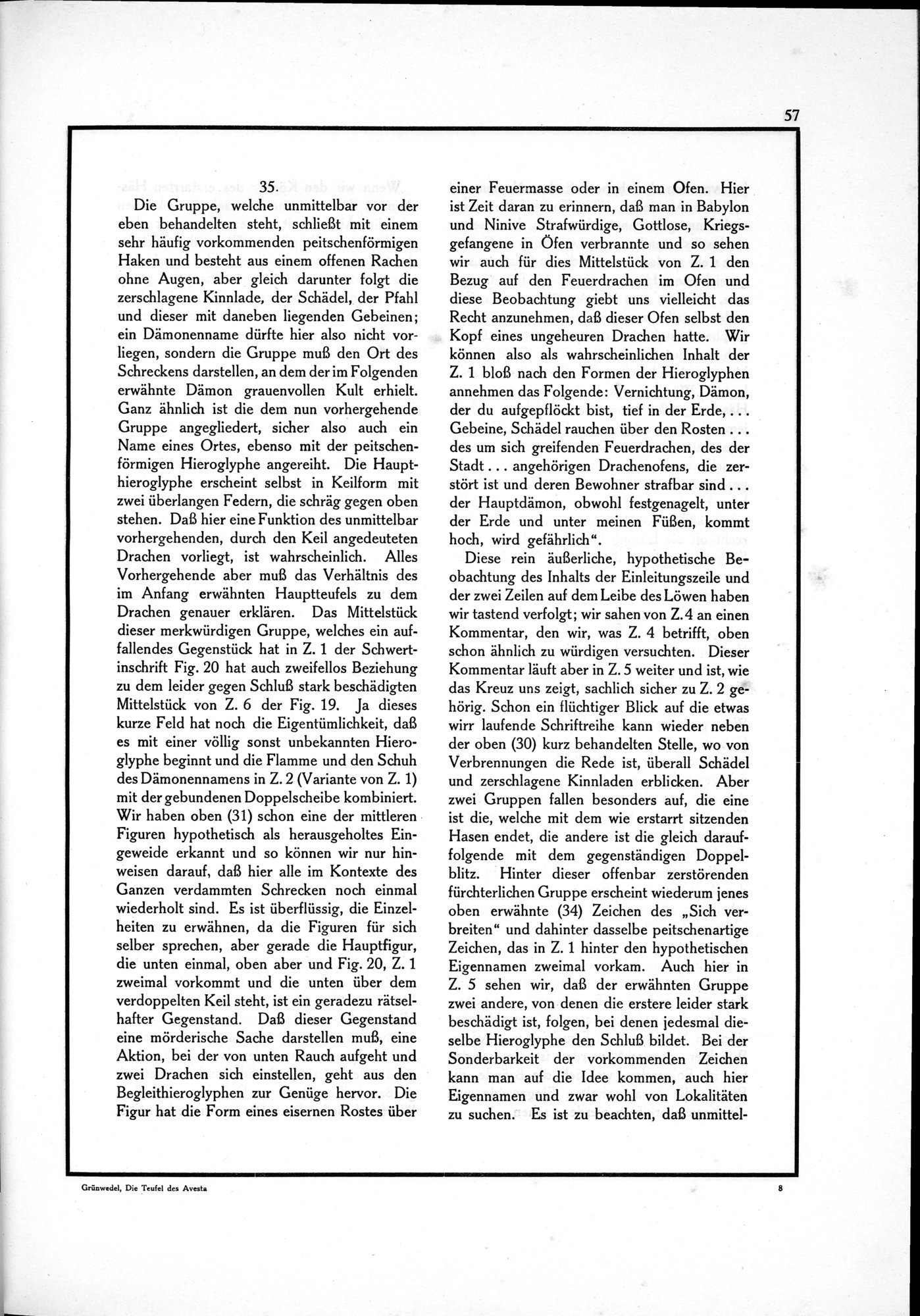 Die Teufel des Avesta und Ihre Beziehungen zur Ikonographie des Buddhismus Zentral-Asiens : vol.1 / Page 61 (Grayscale High Resolution Image)
