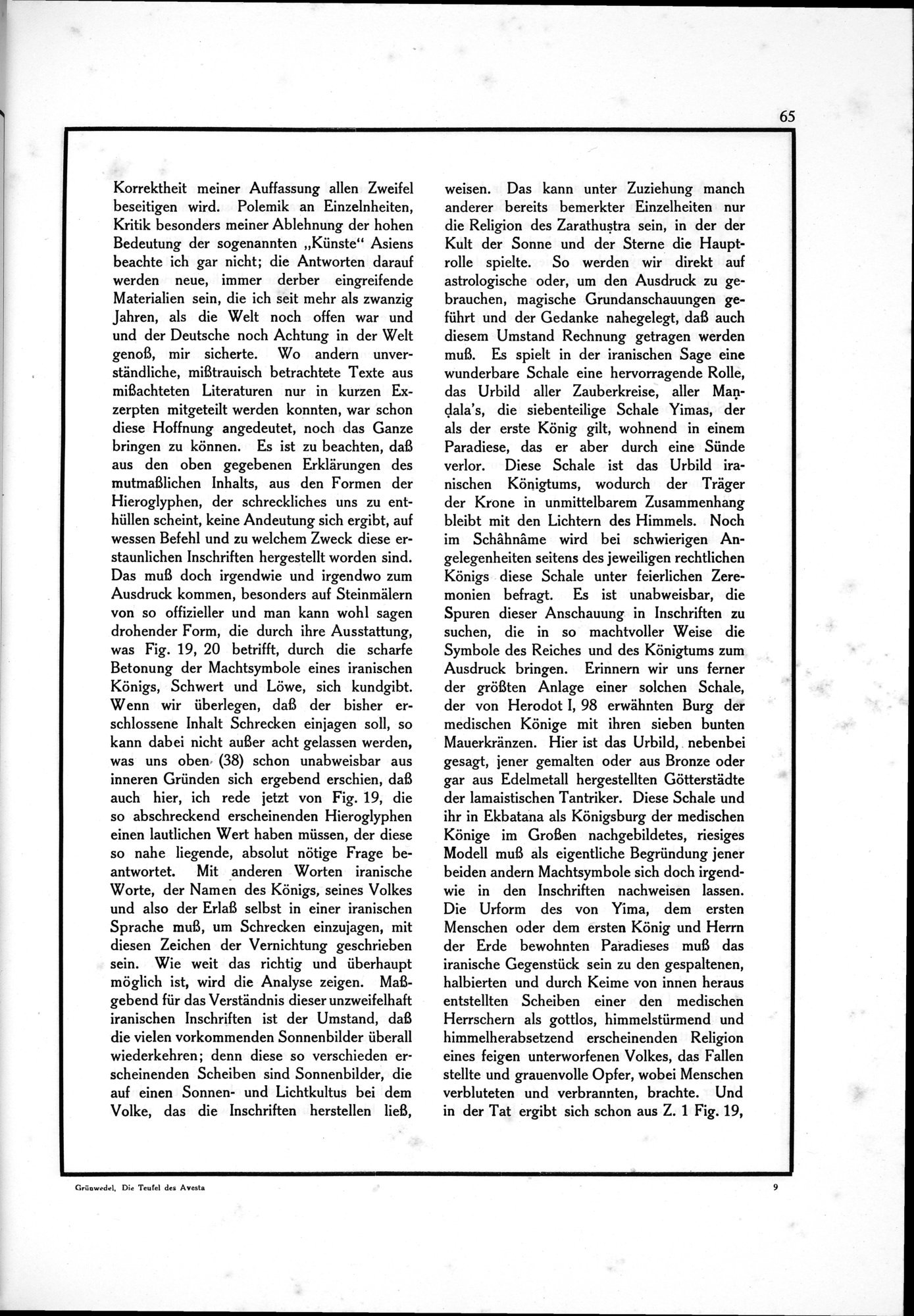 Die Teufel des Avesta und Ihre Beziehungen zur Ikonographie des Buddhismus Zentral-Asiens : vol.1 / Page 69 (Grayscale High Resolution Image)