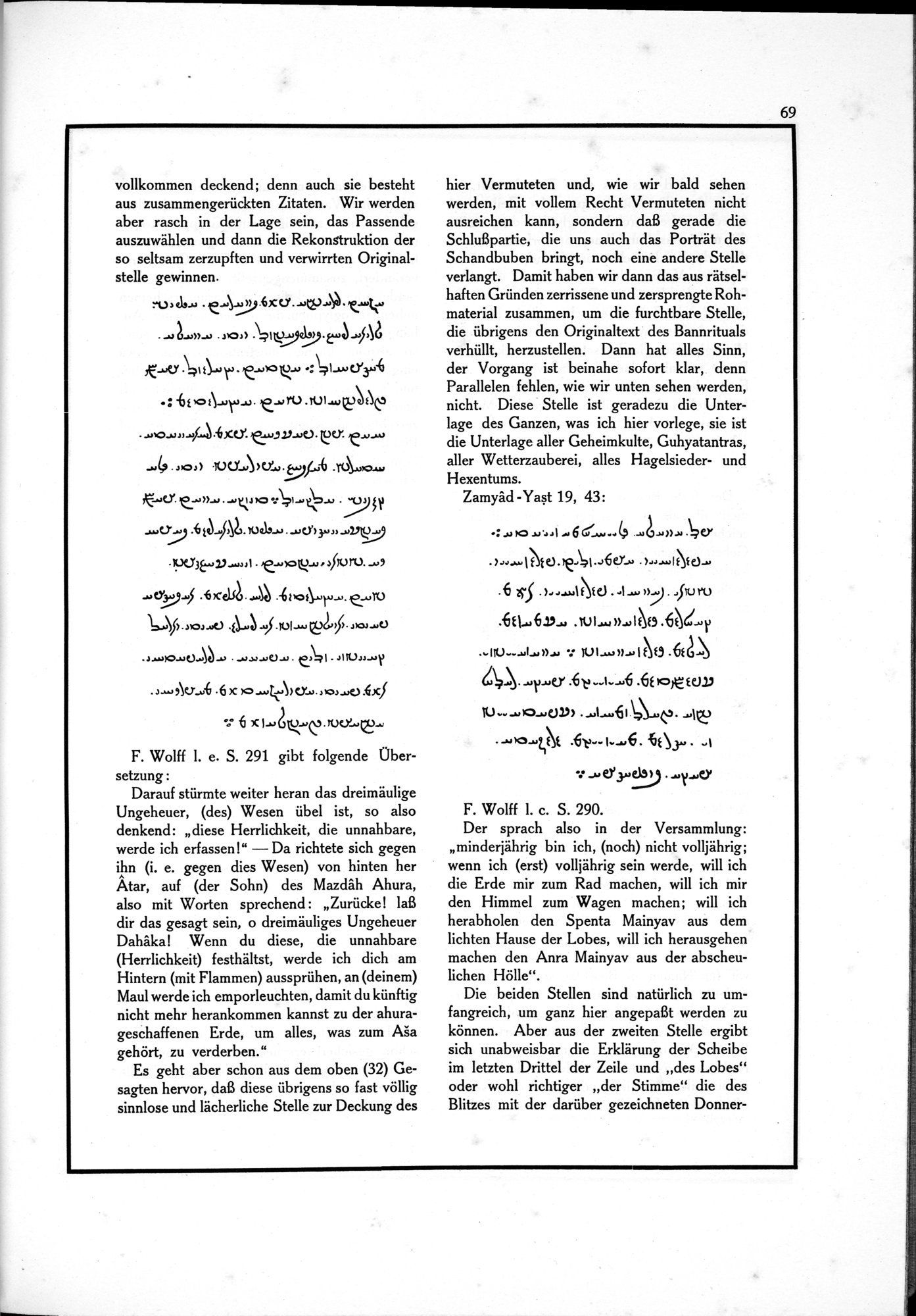 Die Teufel des Avesta und Ihre Beziehungen zur Ikonographie des Buddhismus Zentral-Asiens : vol.1 / Page 73 (Grayscale High Resolution Image)