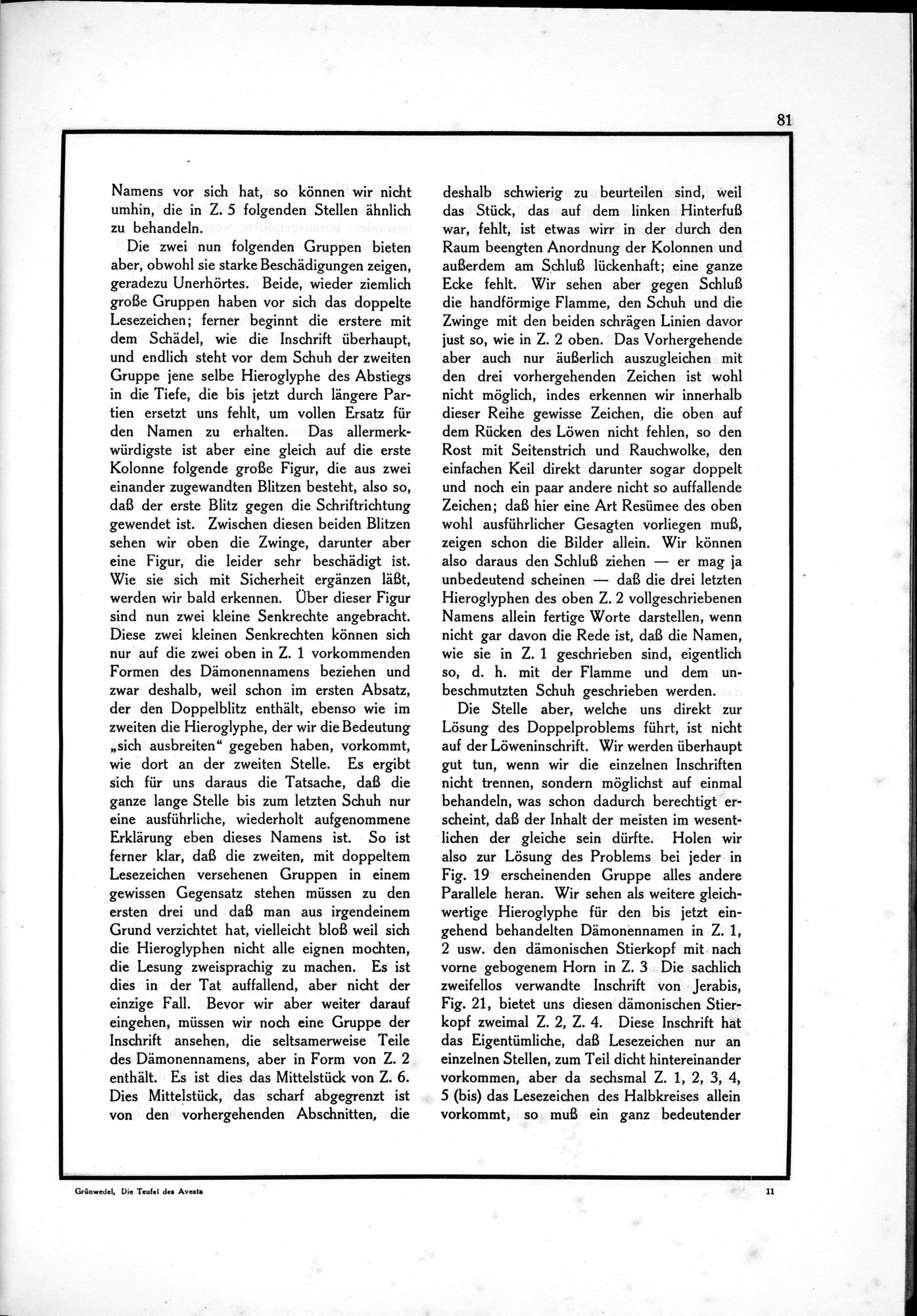 Die Teufel des Avesta und Ihre Beziehungen zur Ikonographie des Buddhismus Zentral-Asiens : vol.1 / Page 85 (Grayscale High Resolution Image)