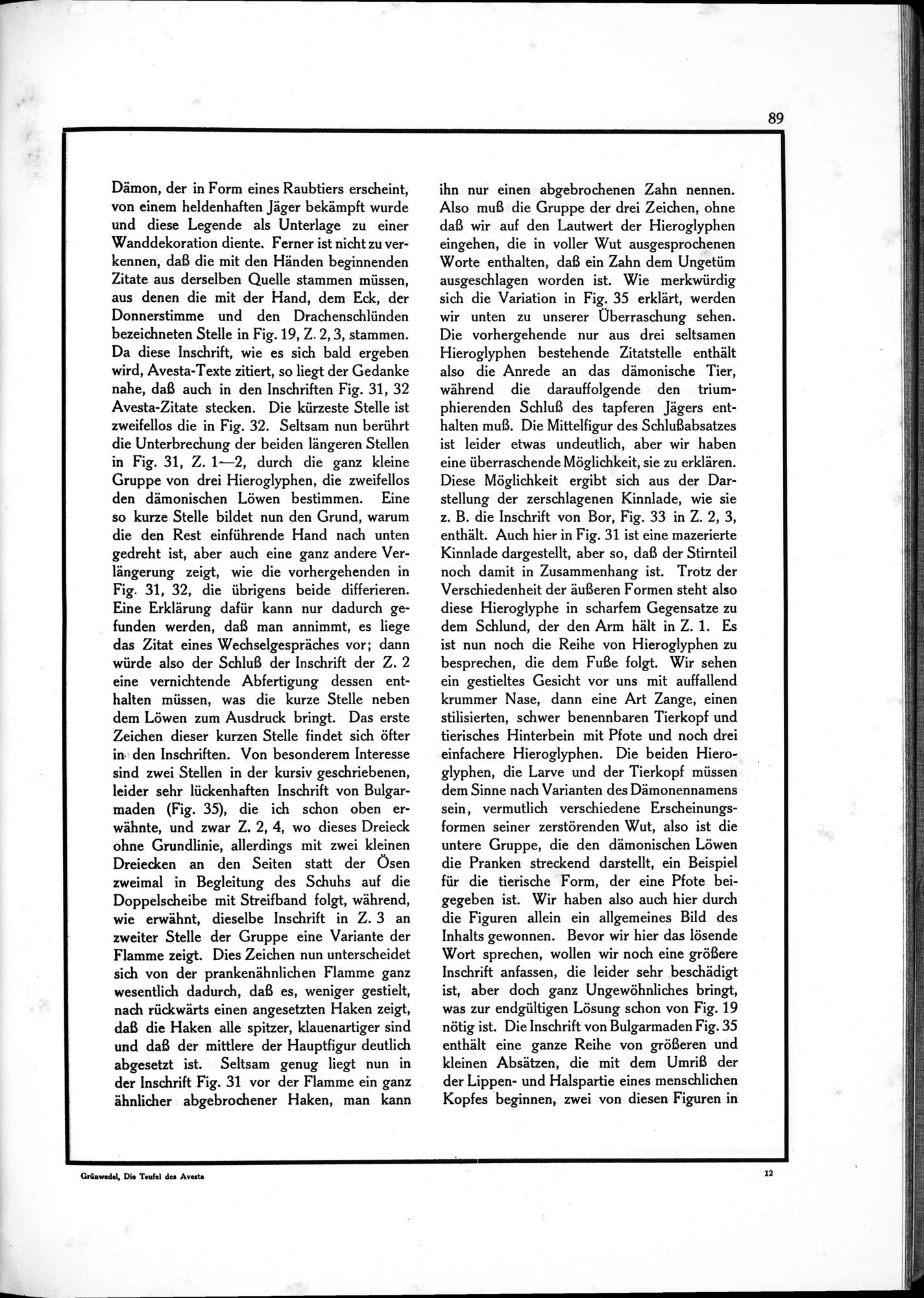Die Teufel des Avesta und Ihre Beziehungen zur Ikonographie des Buddhismus Zentral-Asiens : vol.1 / Page 93 (Grayscale High Resolution Image)