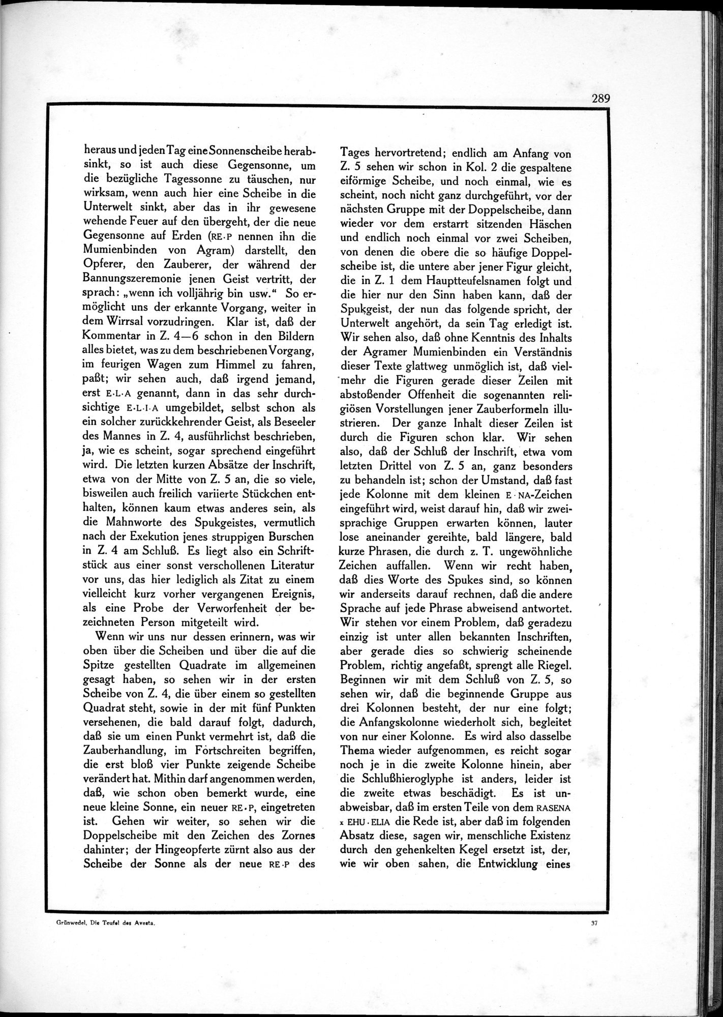 Die Teufel des Avesta und Ihre Beziehungen zur Ikonographie des Buddhismus Zentral-Asiens : vol.1 / Page 293 (Grayscale High Resolution Image)