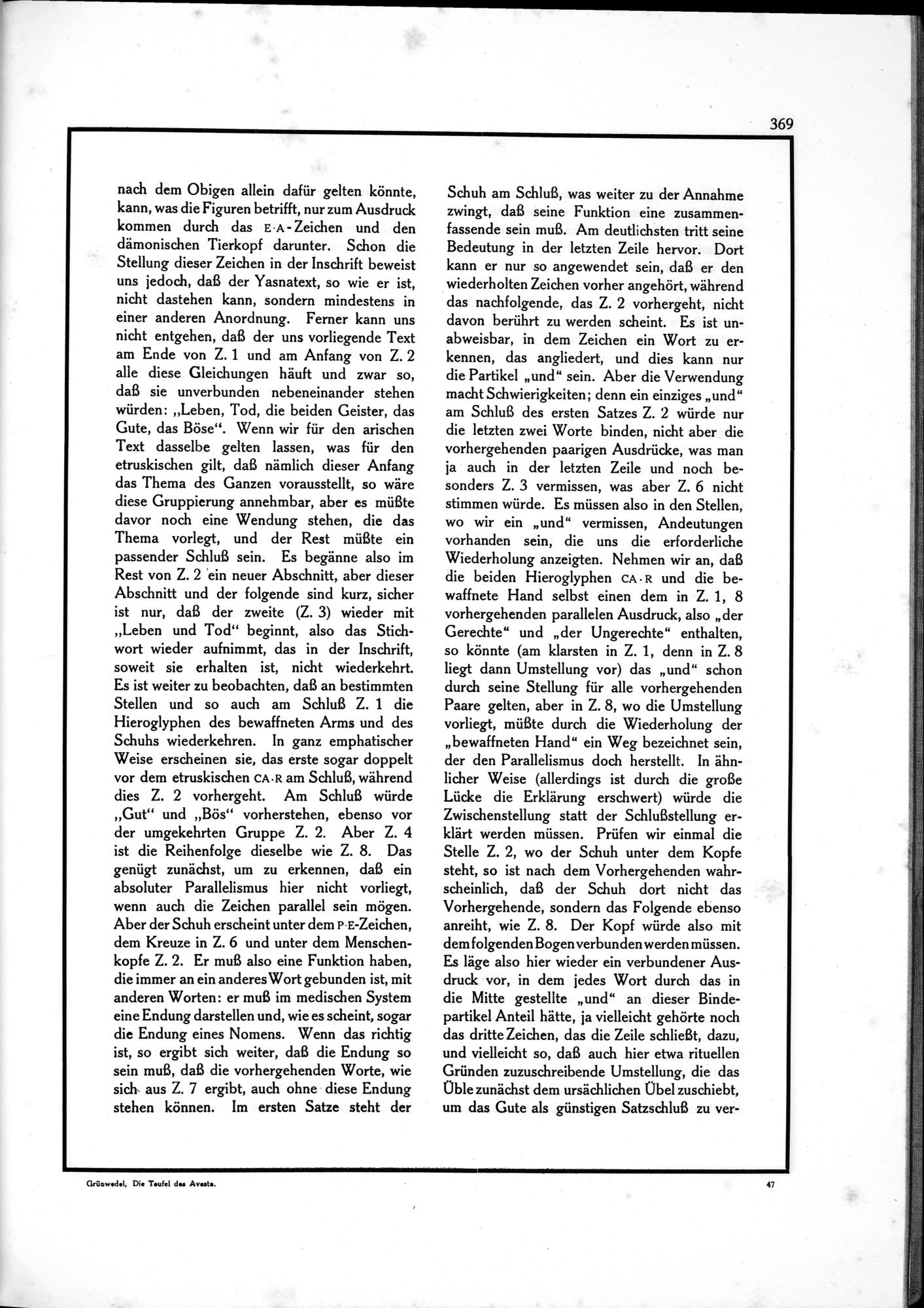 Die Teufel des Avesta und Ihre Beziehungen zur Ikonographie des Buddhismus Zentral-Asiens : vol.1 / Page 373 (Grayscale High Resolution Image)