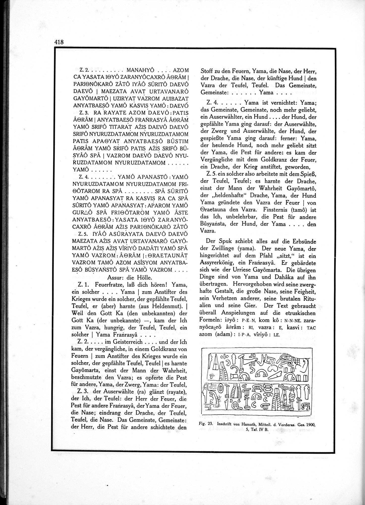 Die Teufel des Avesta und Ihre Beziehungen zur Ikonographie des Buddhismus Zentral-Asiens : vol.1 / Page 422 (Grayscale High Resolution Image)