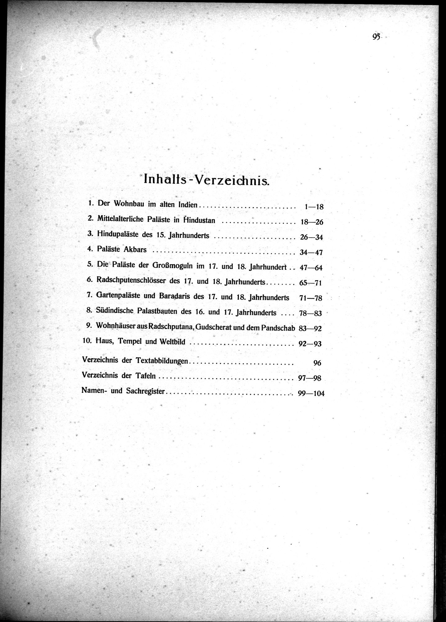 Indische Palaste und Wohnhauser : vol.1 / 105 ページ（白黒高解像度画像）