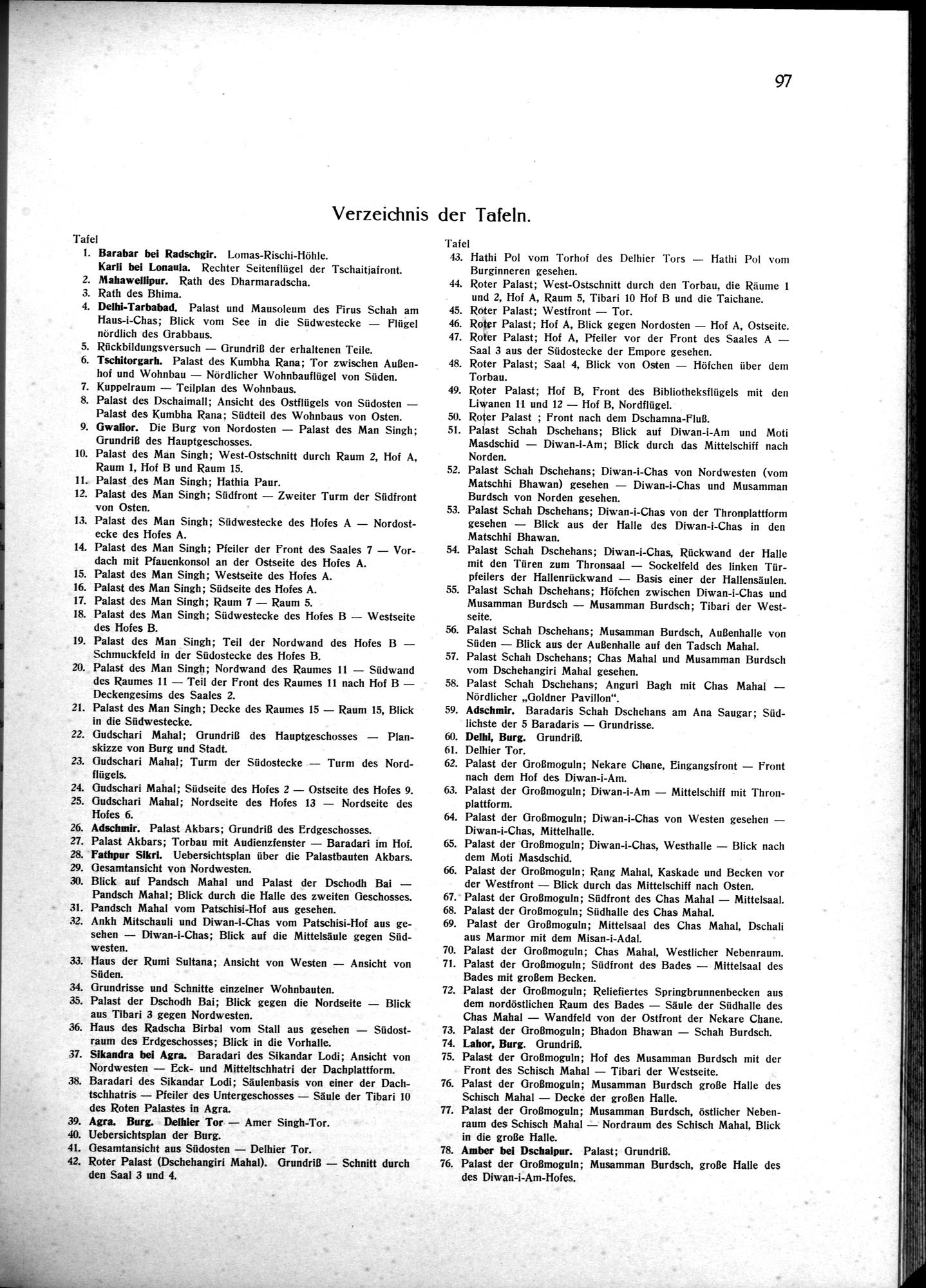 Indische Palaste und Wohnhauser : vol.1 / 107 ページ（白黒高解像度画像）