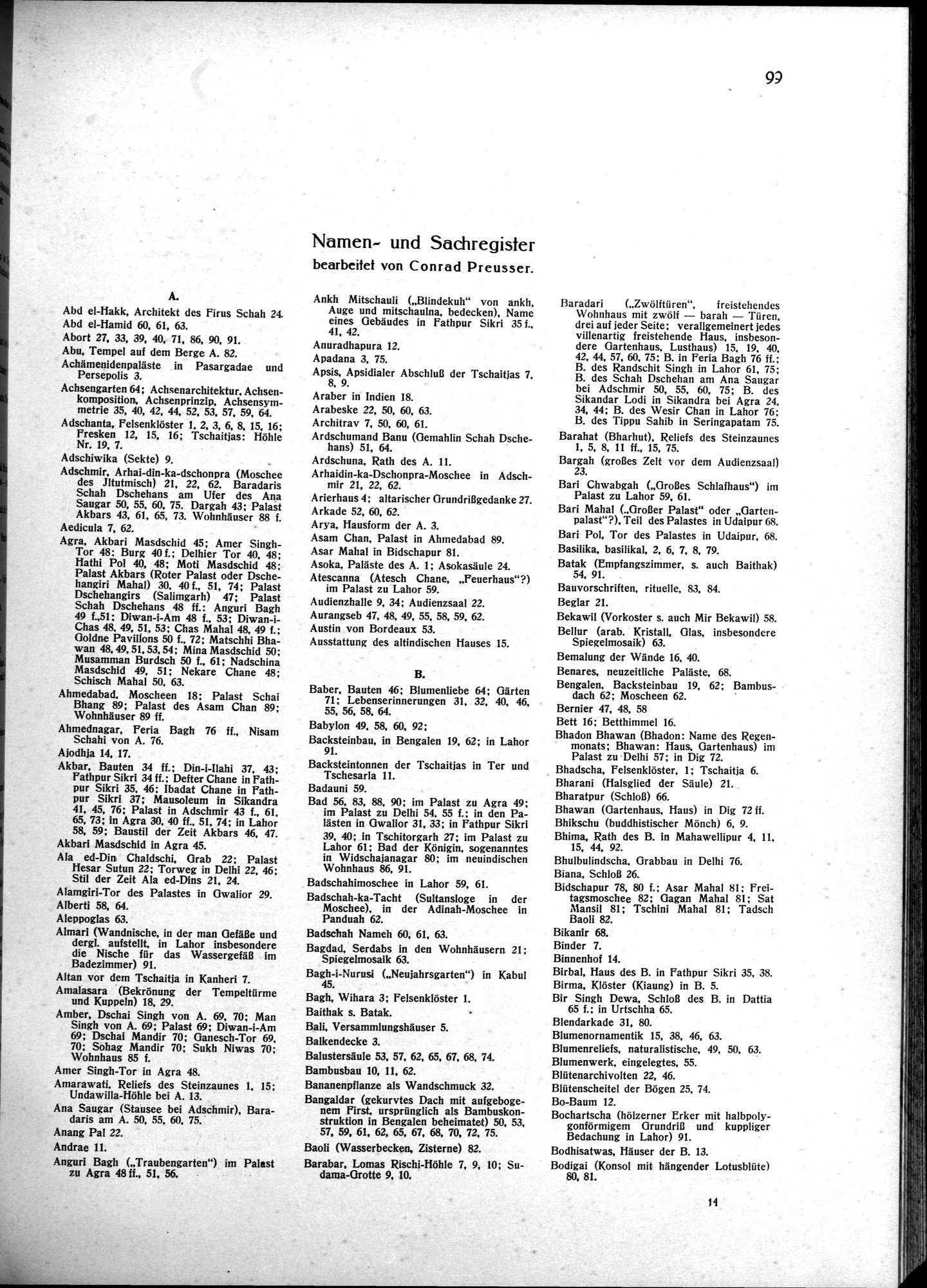 Indische Palaste und Wohnhauser : vol.1 / 109 ページ（白黒高解像度画像）