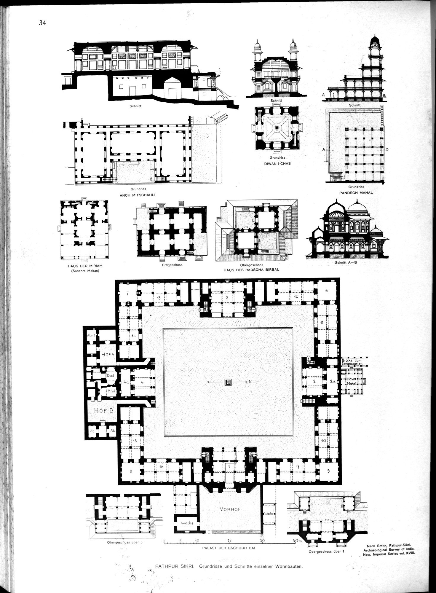 Indische Palaste und Wohnhauser : vol.1 / 150 ページ（白黒高解像度画像）