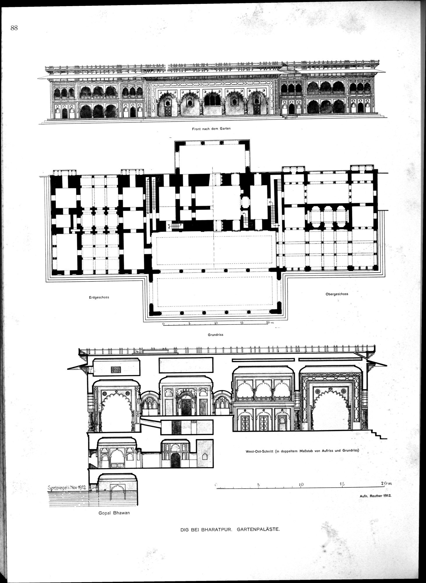 Indische Palaste und Wohnhauser : vol.1 / 204 ページ（白黒高解像度画像）