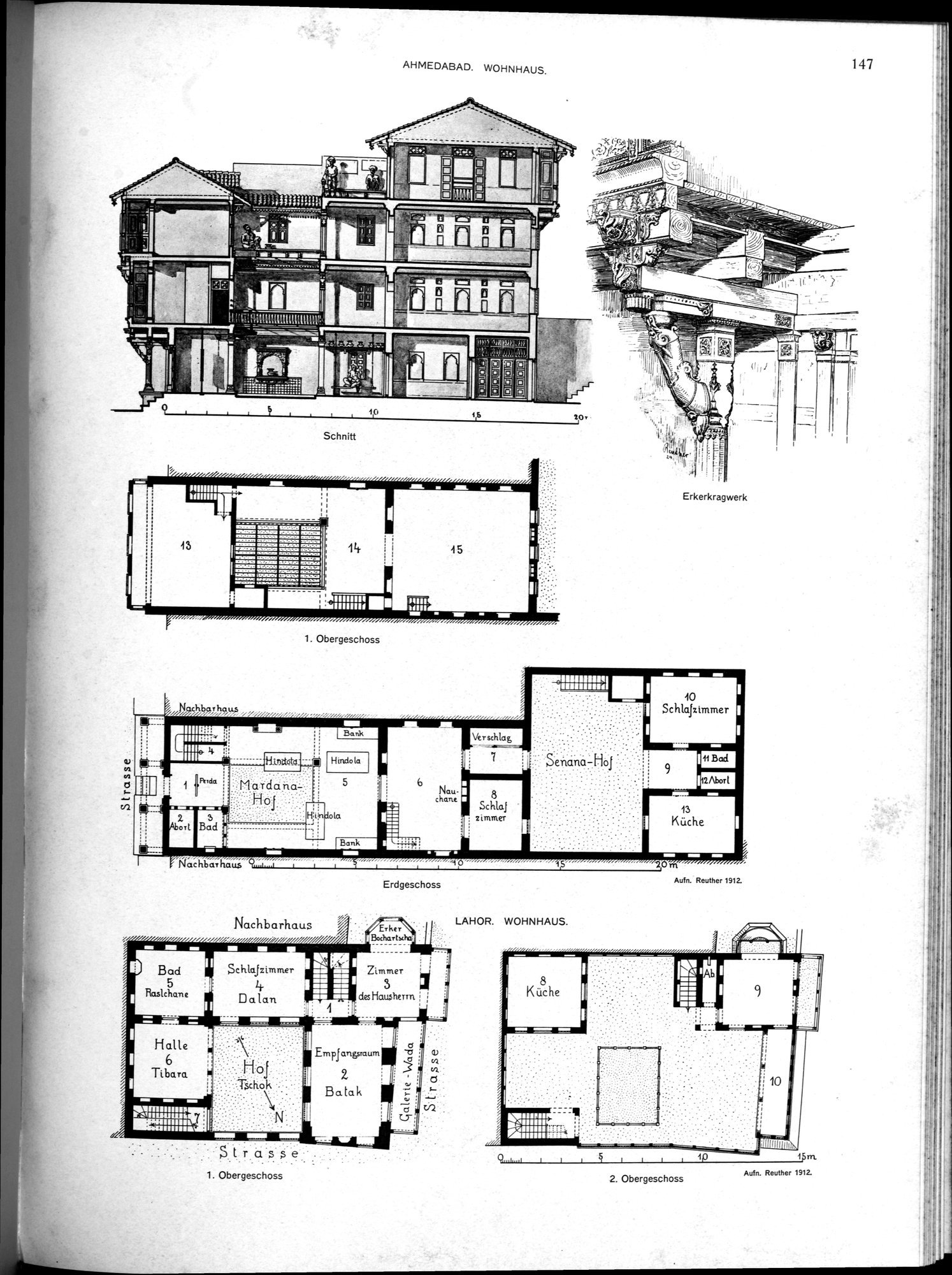 Indische Palaste und Wohnhauser : vol.1 / 263 ページ（白黒高解像度画像）
