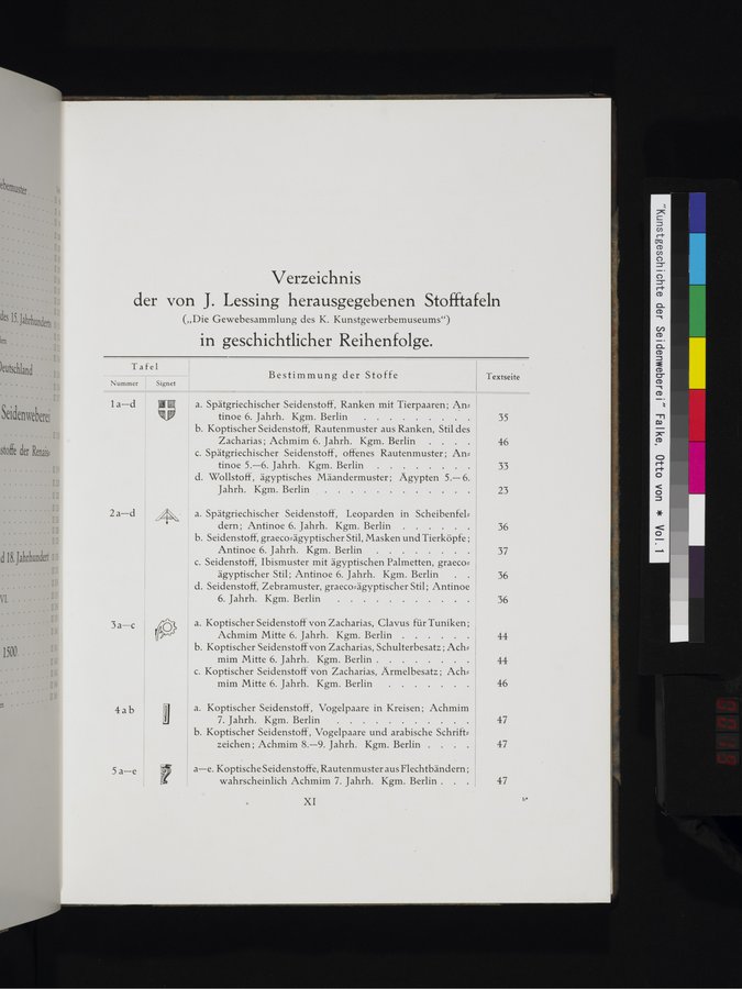 Kunstgeschichte der Seidenweberei : vol.1 / 19 ページ（カラー画像）