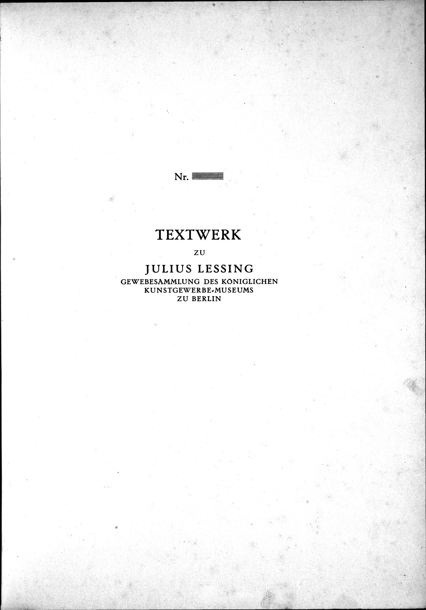 Kunstgeschichte der Seidenweberei : vol.1 / 7 ページ（白黒高解像度画像）