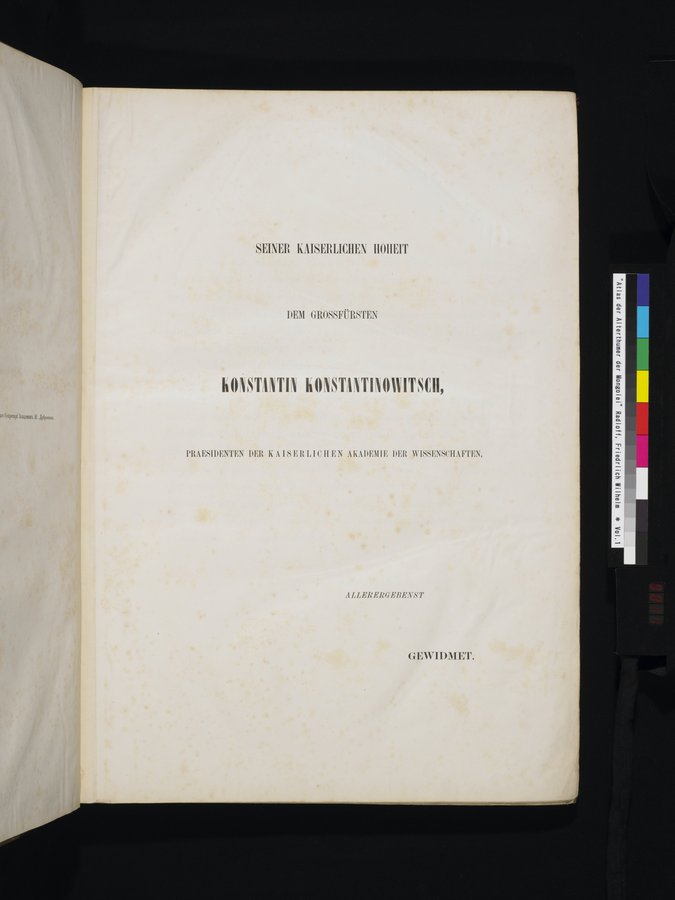 Atlas der Alterthümer der Mongolei : vol.1 / 11 ページ（カラー画像）