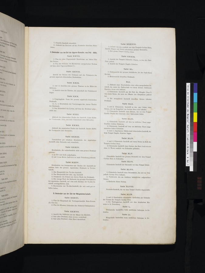 Atlas der Alterthümer der Mongolei : vol.1 / 19 ページ（カラー画像）