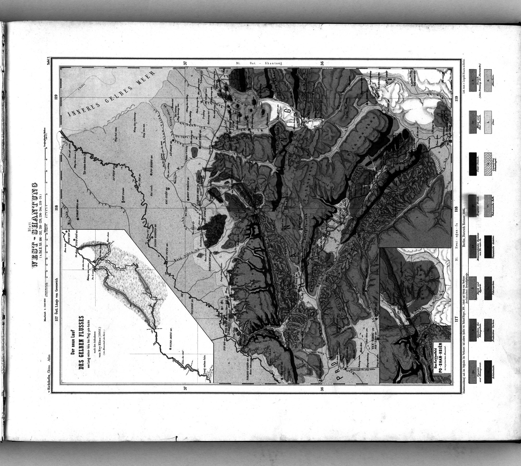 Atlas von China : vol.1 / 18 ページ（白黒高解像度画像）