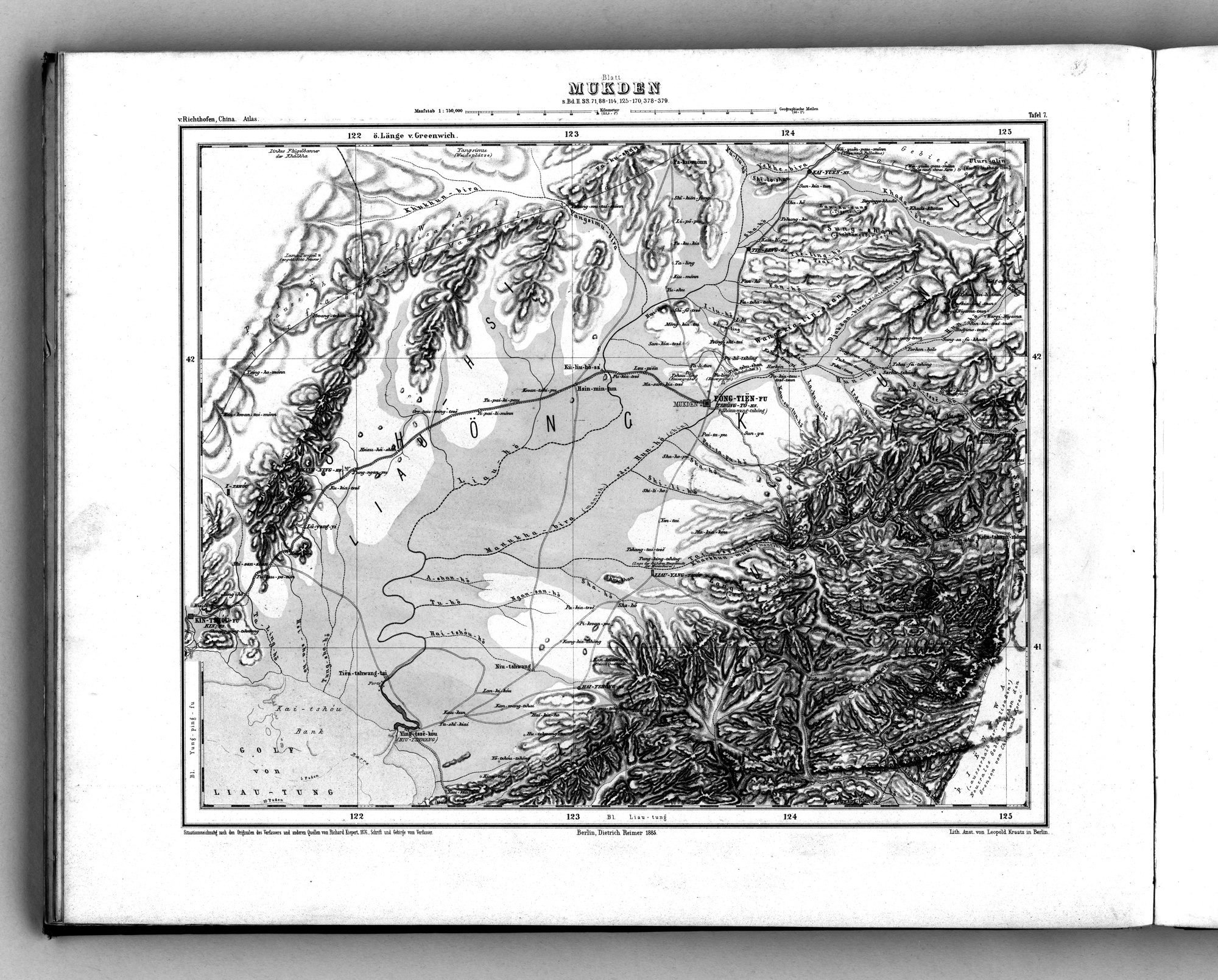 Atlas von China : vol.1 / 23 ページ（白黒高解像度画像）