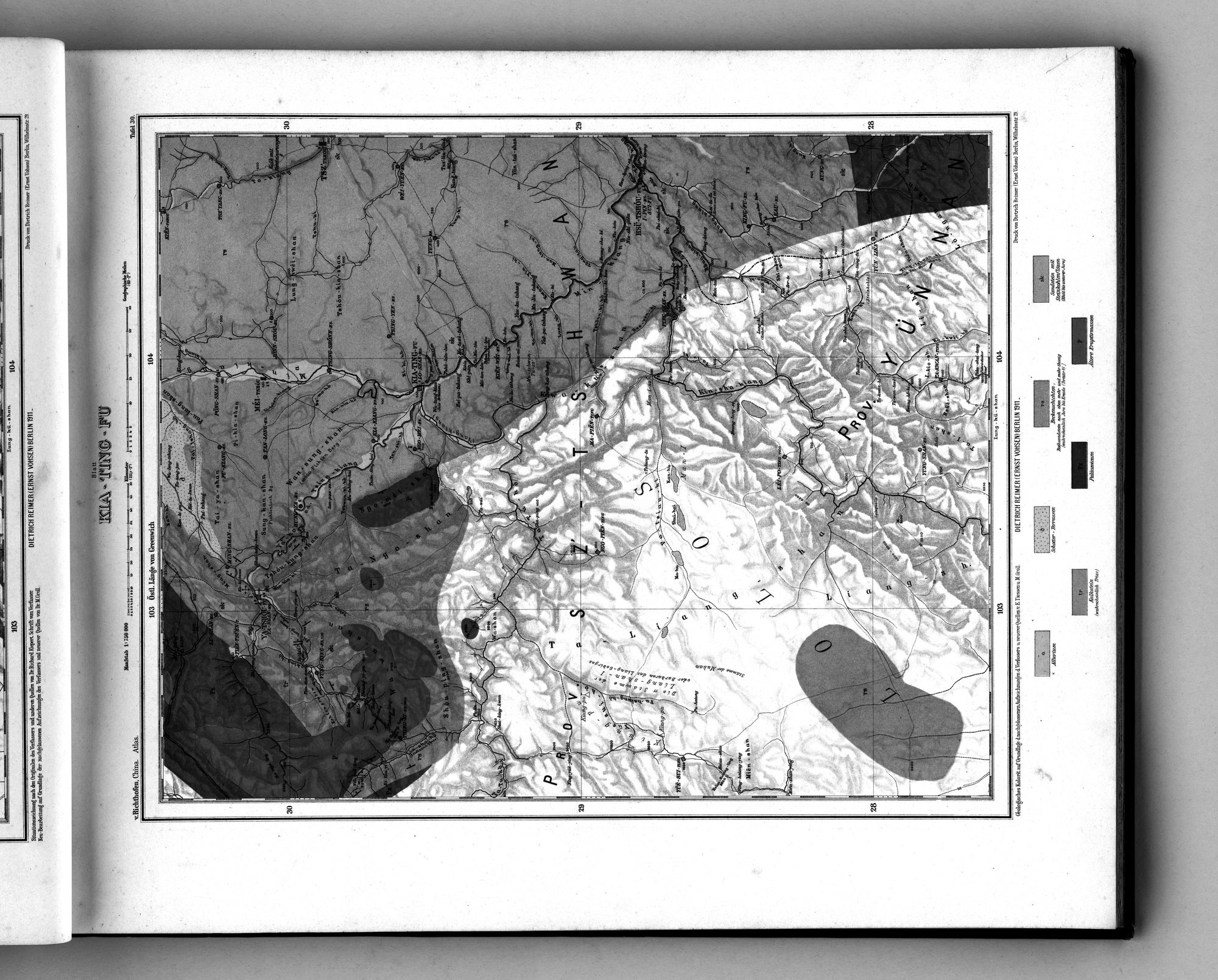 Atlas von China : vol.2 / 14 ページ（白黒高解像度画像）
